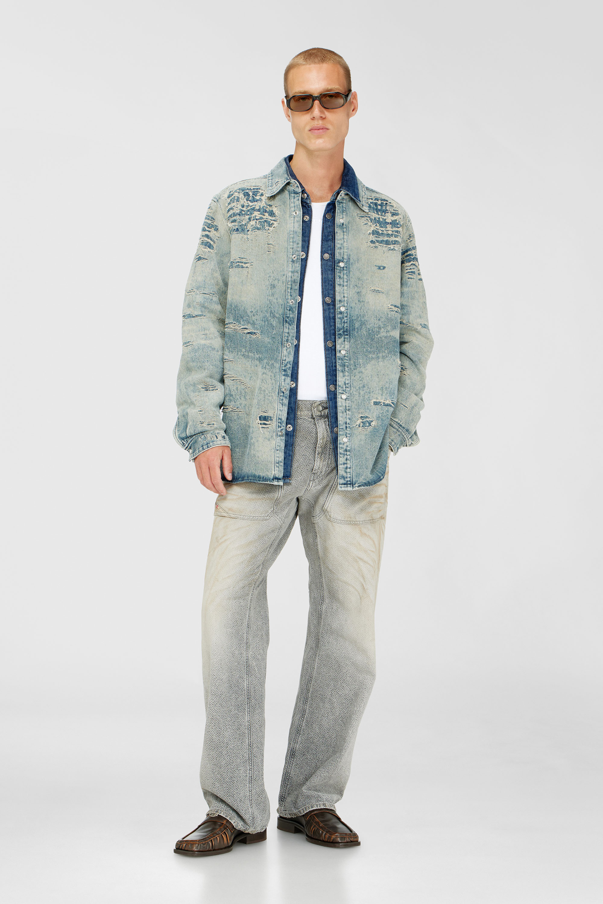 Diesel - Relaxed Jeans D-Zeta 09Q11 Hombre, Gris - 1