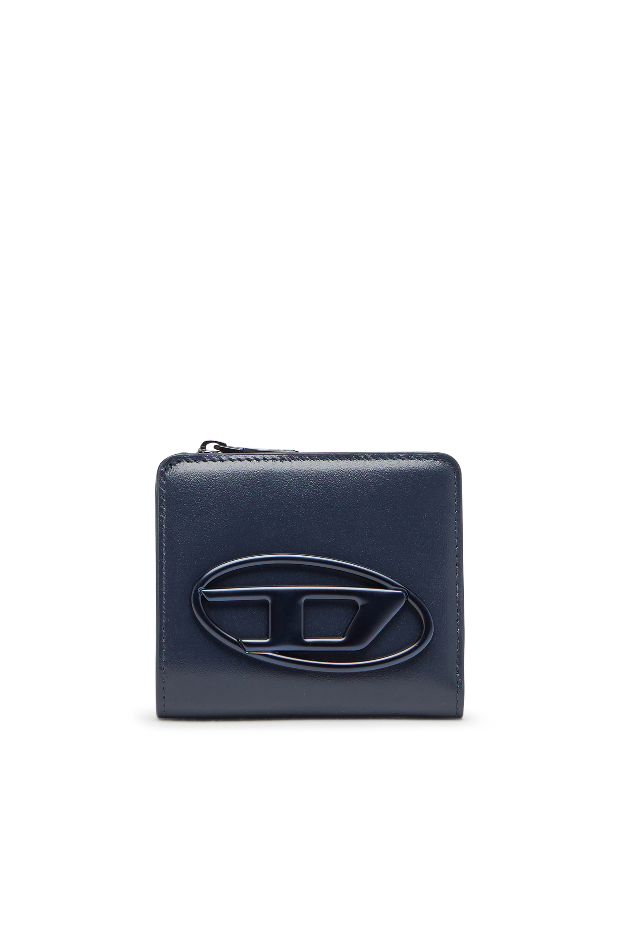 Diesel - HOLI -D BI FOLD ZIP L, Tarjetero de cuero con cremallera Hombre in Azul marino - 1