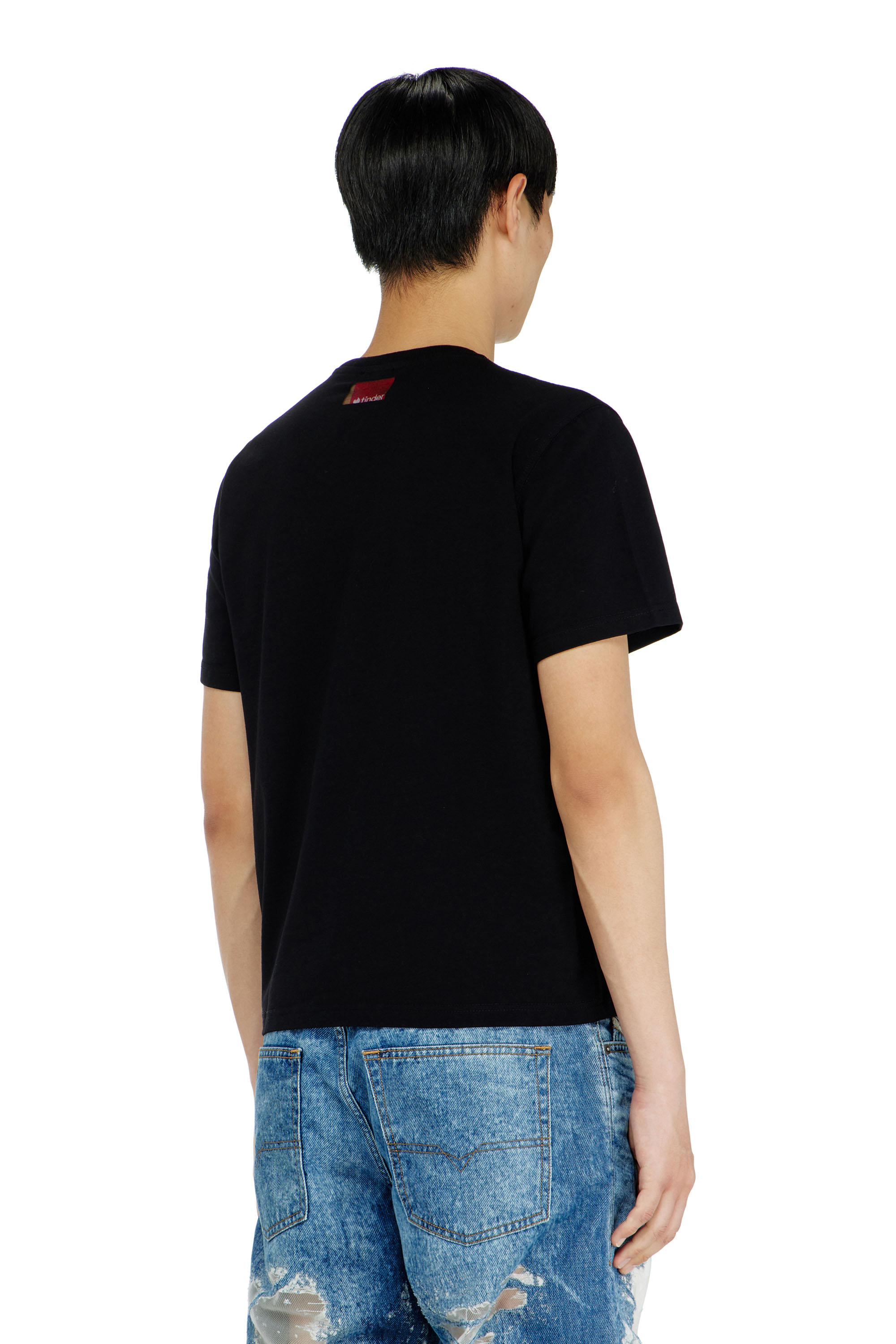 Diesel - PR-T-NOTS-CHI-R, Unisex's T-shirt with For Successful Loving logo in Black - 4