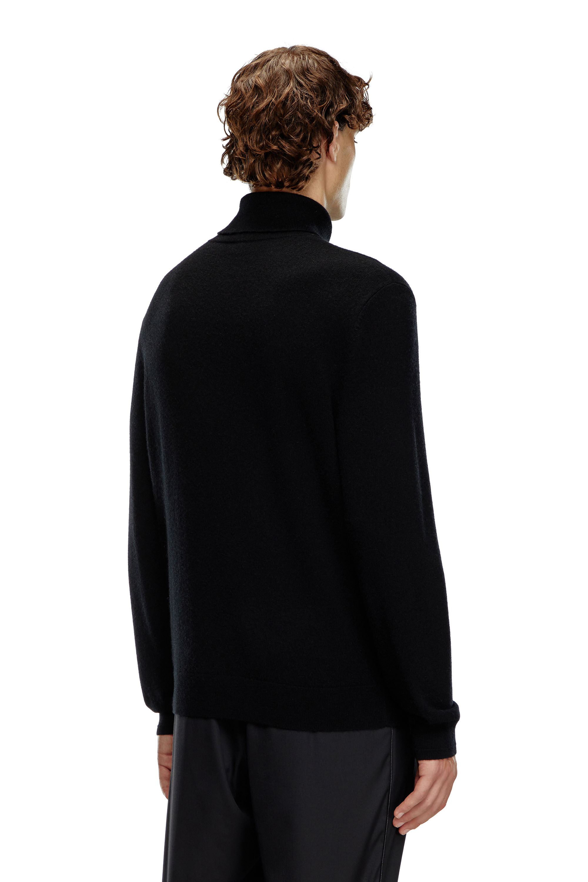 Diesel - K-VIERI-TN, Hombre Jersey con cuello alto de lana y cachemira in Negro - Image 4