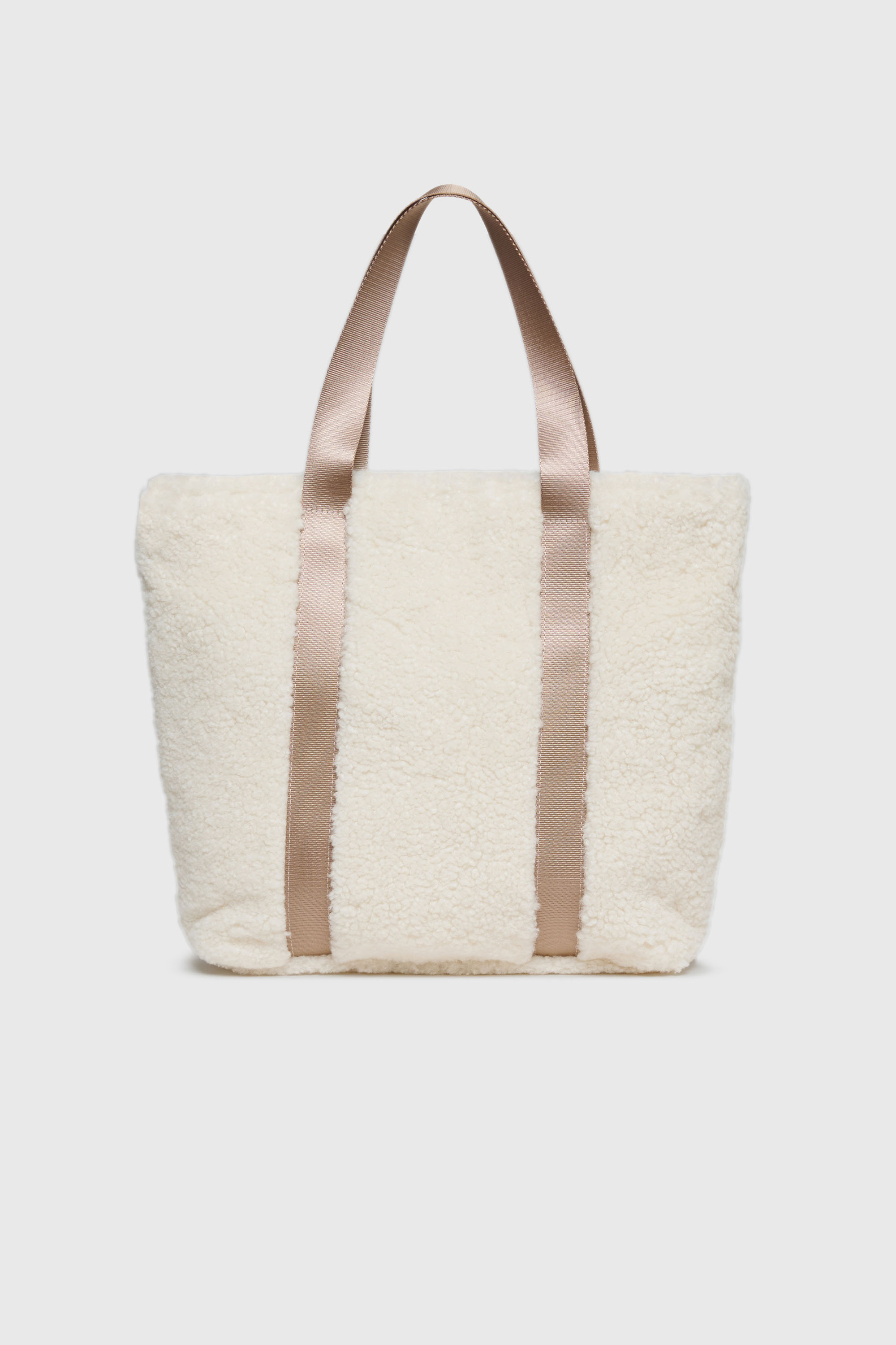 Diesel - WIXA, WIXA - Bolso tote de borreguito Mujer in Blanco - 2