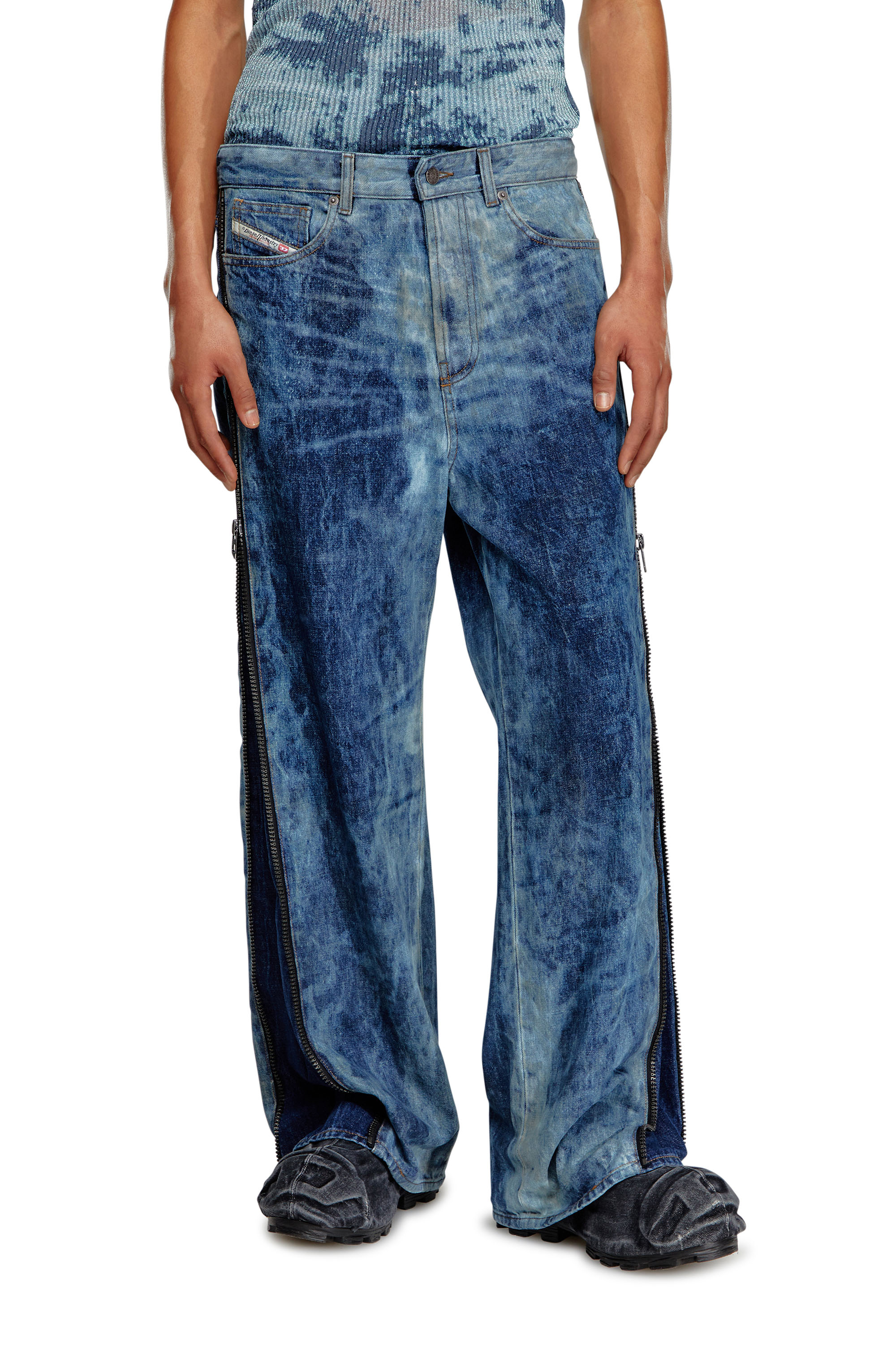 Diesel - Straight Jeans D-Rise 0PGAX, Azul medio - Image 1