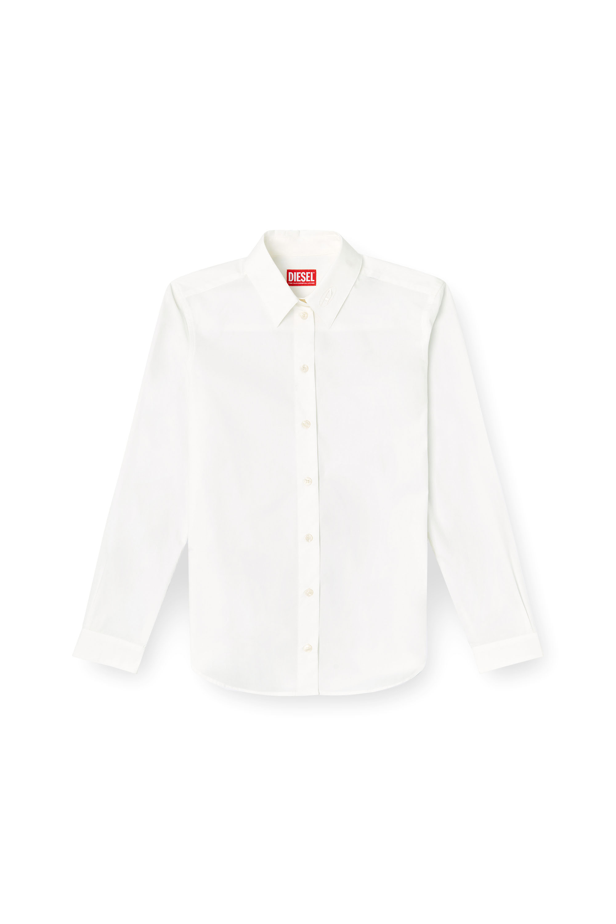 Diesel - C-RONOS, Camisa de popelina con parche Oval D Mujer in ToBeDefined - 3