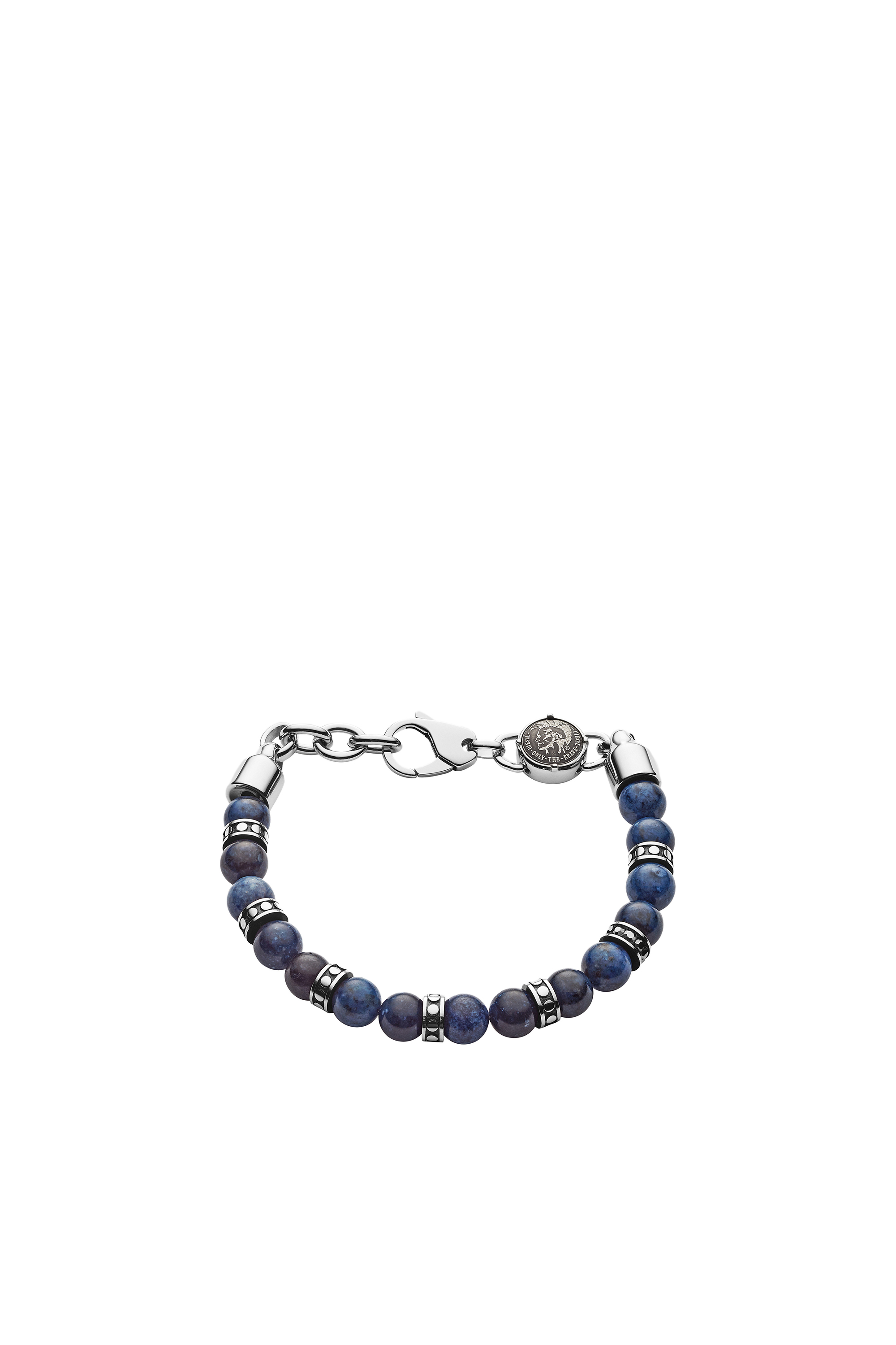 Diesel - DX1165, Pulsera con cuentas en piedra azul africana Hombre in Azul marino - 1