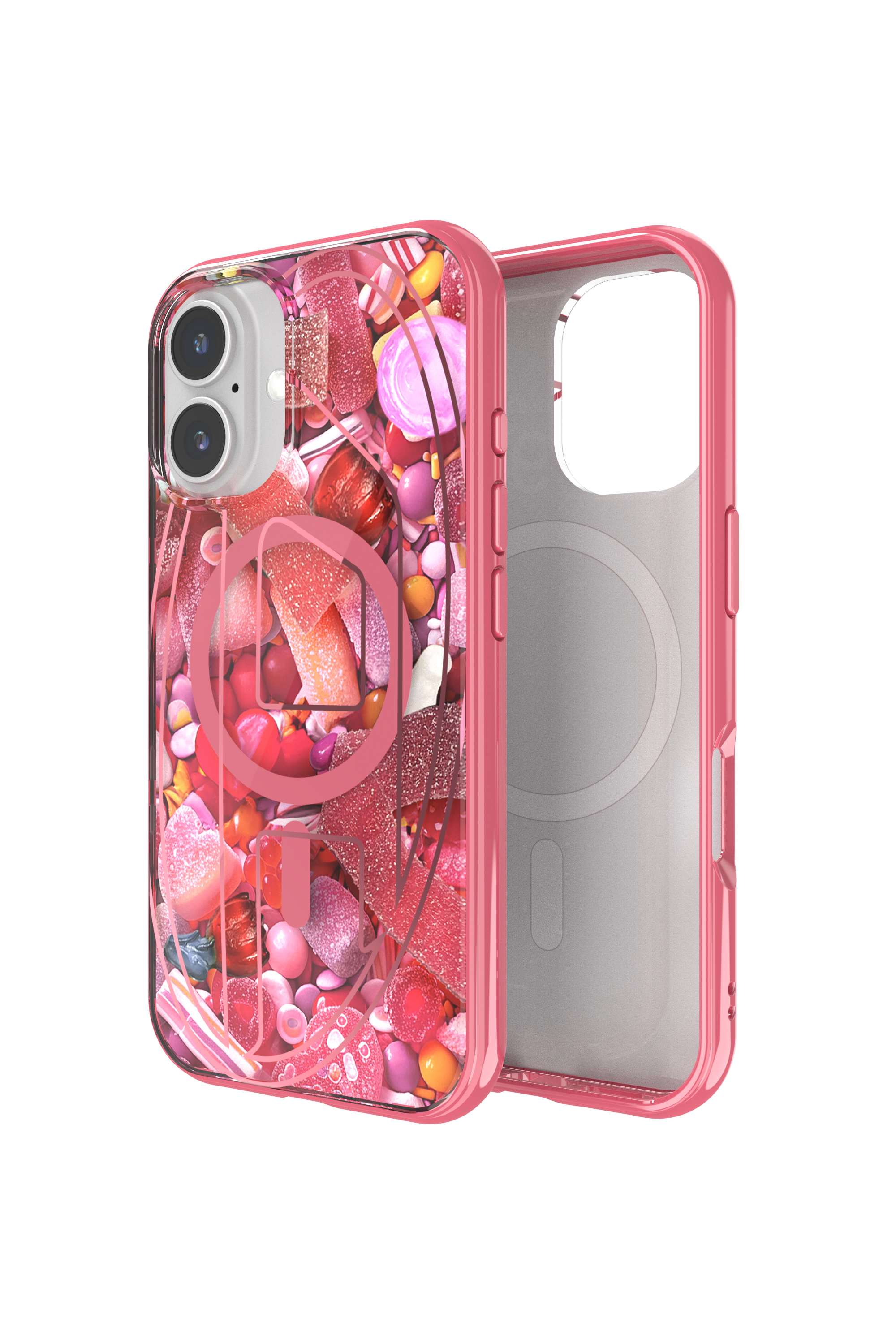 Diesel - 60249 AOP CASE, Funda Oval D con MagSafe iPhone 16 Unisex in Rosa - 1