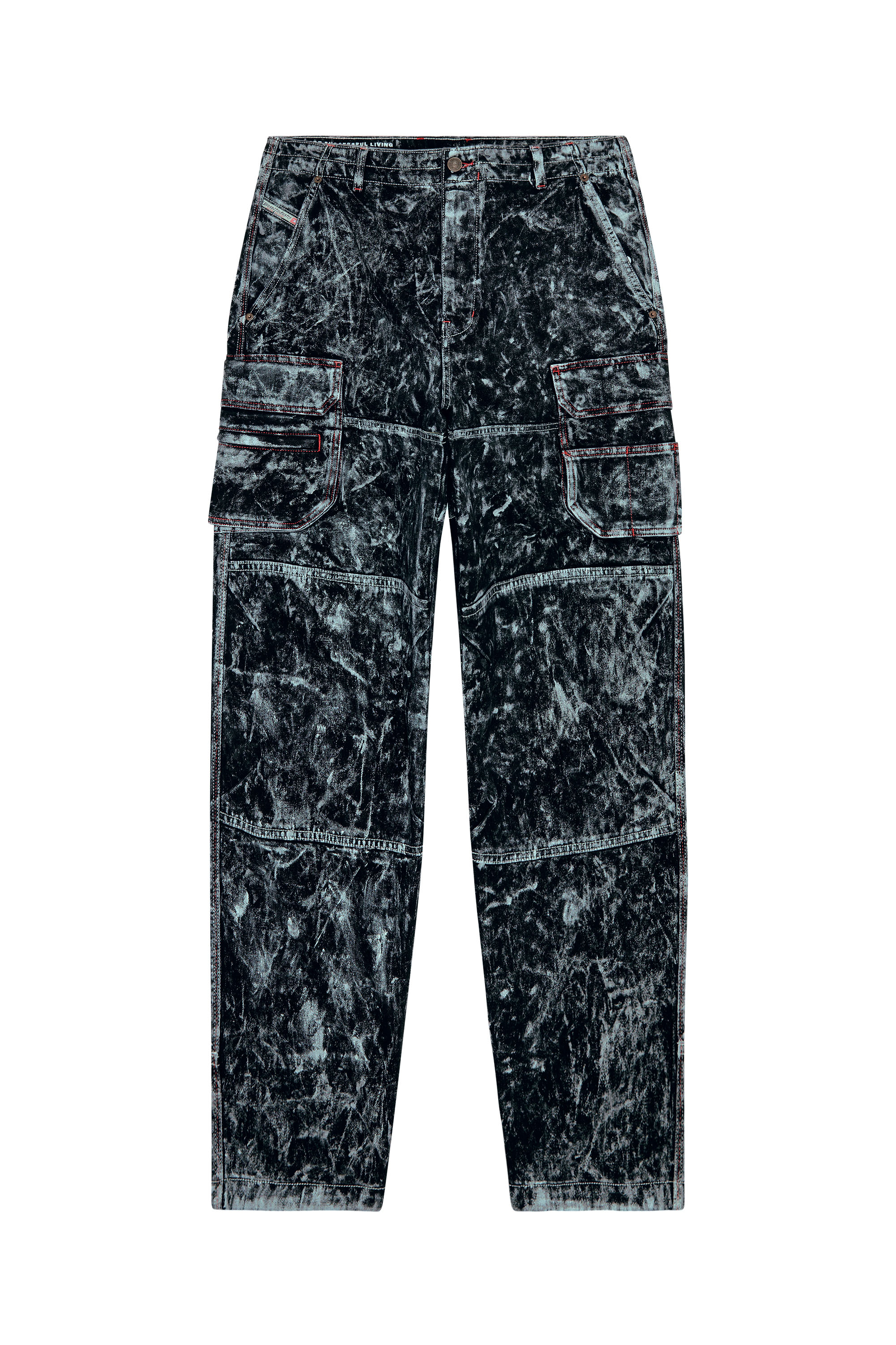 Diesel - D-Fish 0EMAC Straight Jeans, Negro/Gris oscuro - Image 5