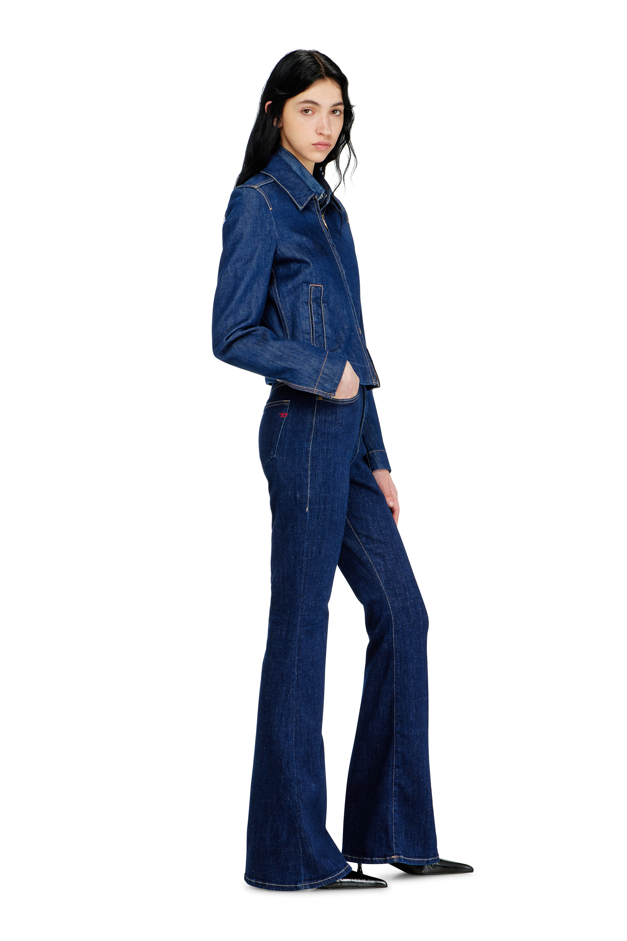 Diesel - Bootcut Jeans 1973 D-Partt 09Q03 Mujer, Azul Oscuro - 2
