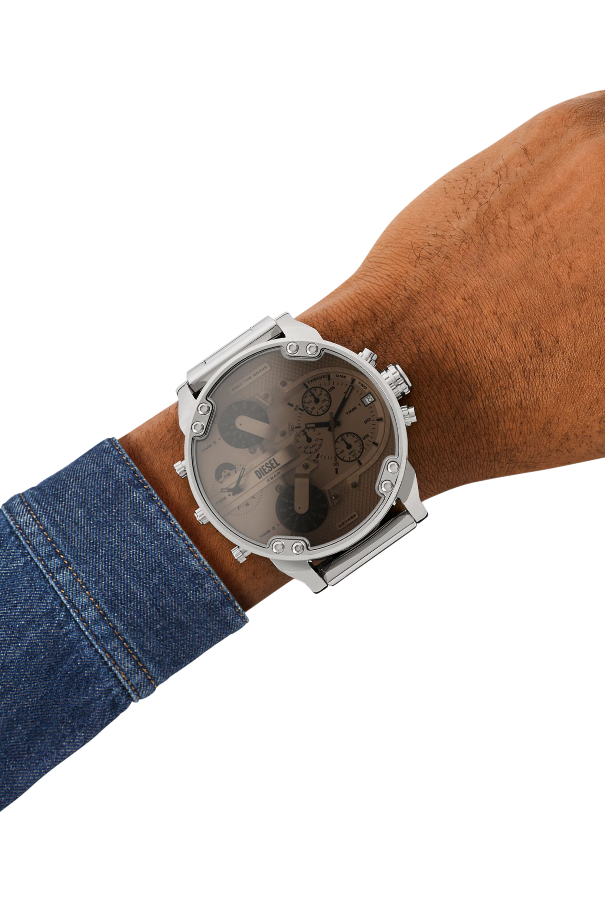 Diesel - DZ7482, Reloj Mr. Daddy 2.0 con cronógrafo de acero inoxidable Hombre in Plateado - 4