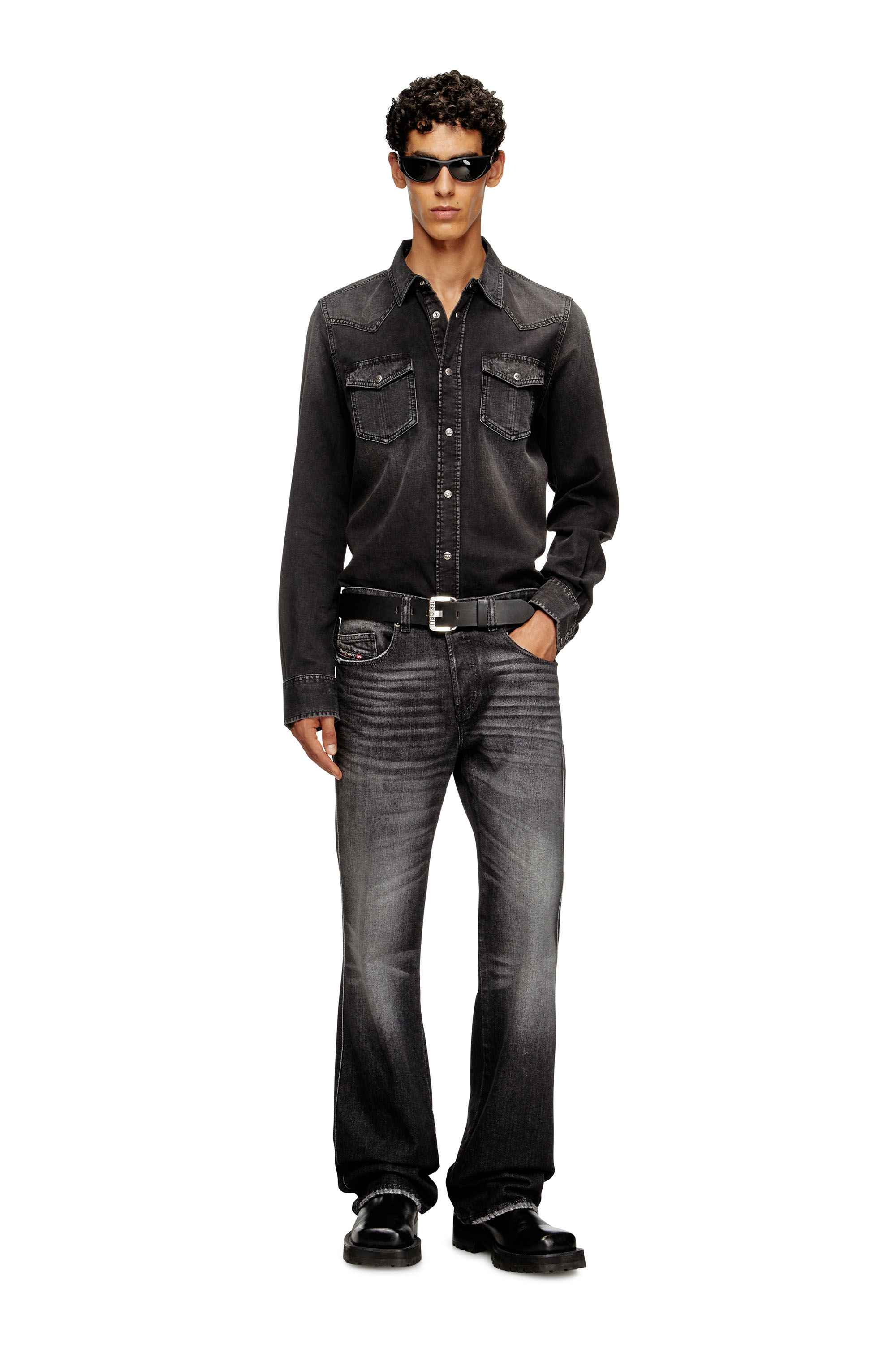 Diesel - D-VEGA, Sobrecamisa denim Hombre in Negro - 2