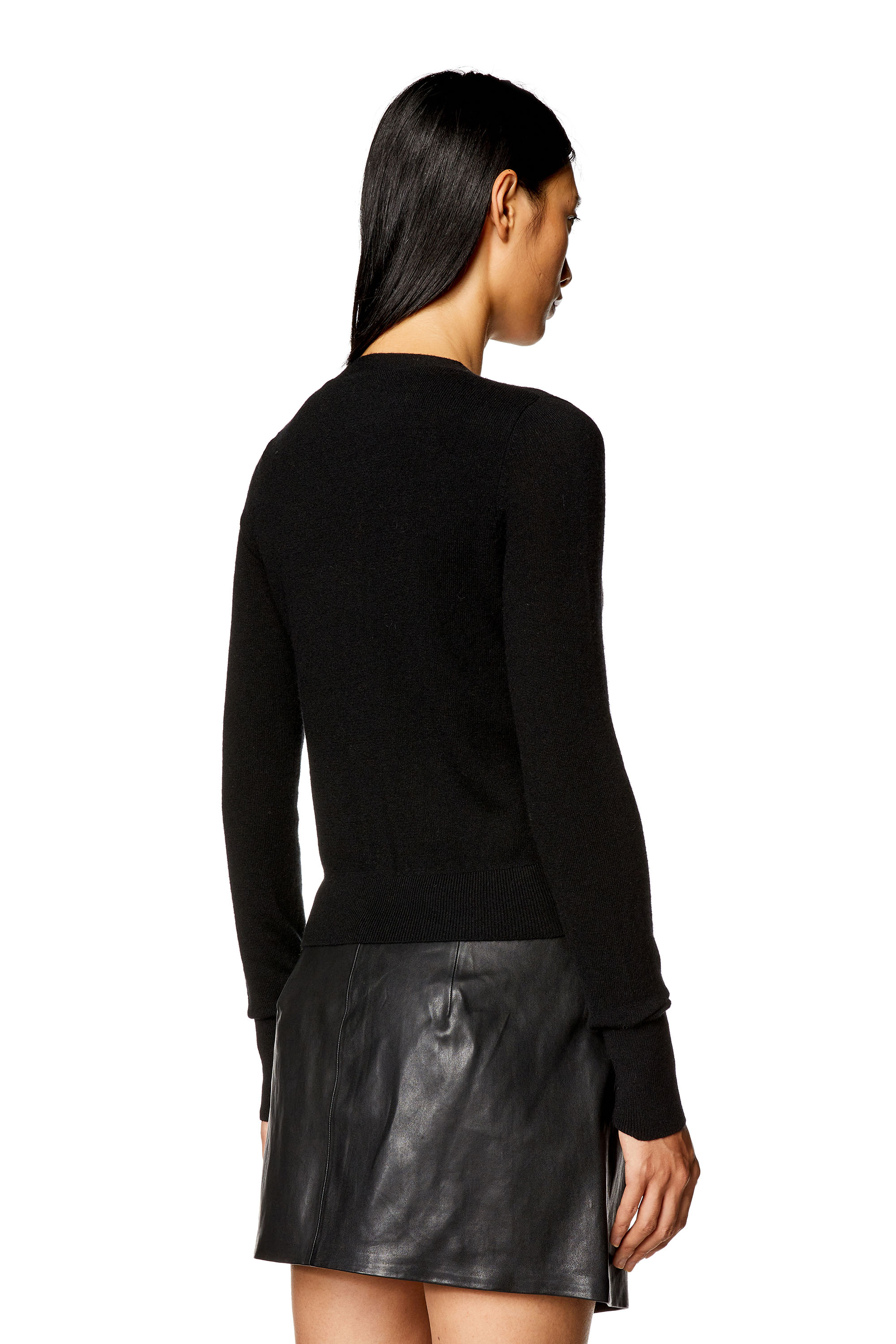 Diesel - M-ARTE, Cárdigan de lana y cachemira Mujer in Negro - 4