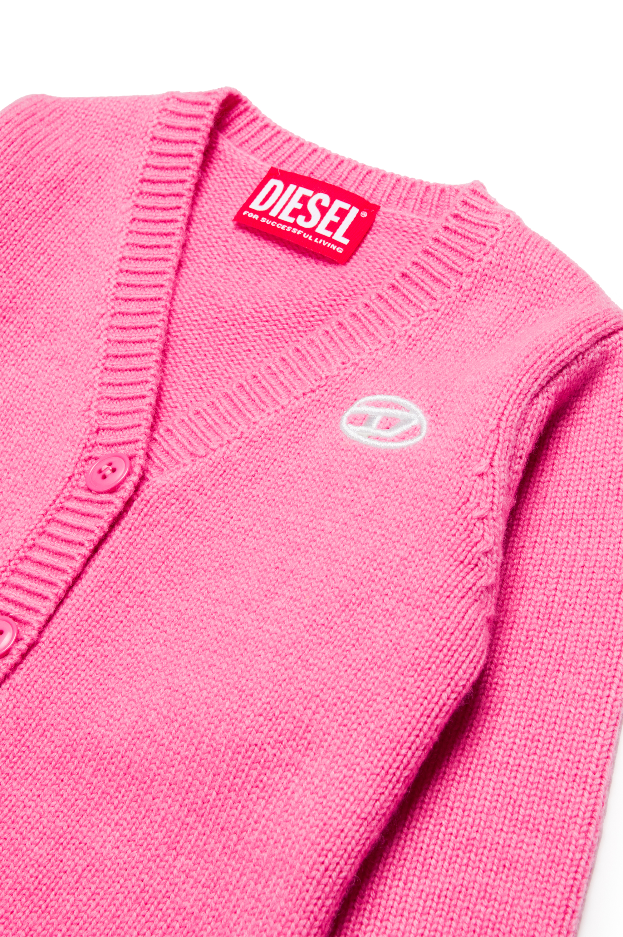 Diesel - KMARCOB, Unisex Cardigan in cashmere-enriched blend in Pink - Image 3