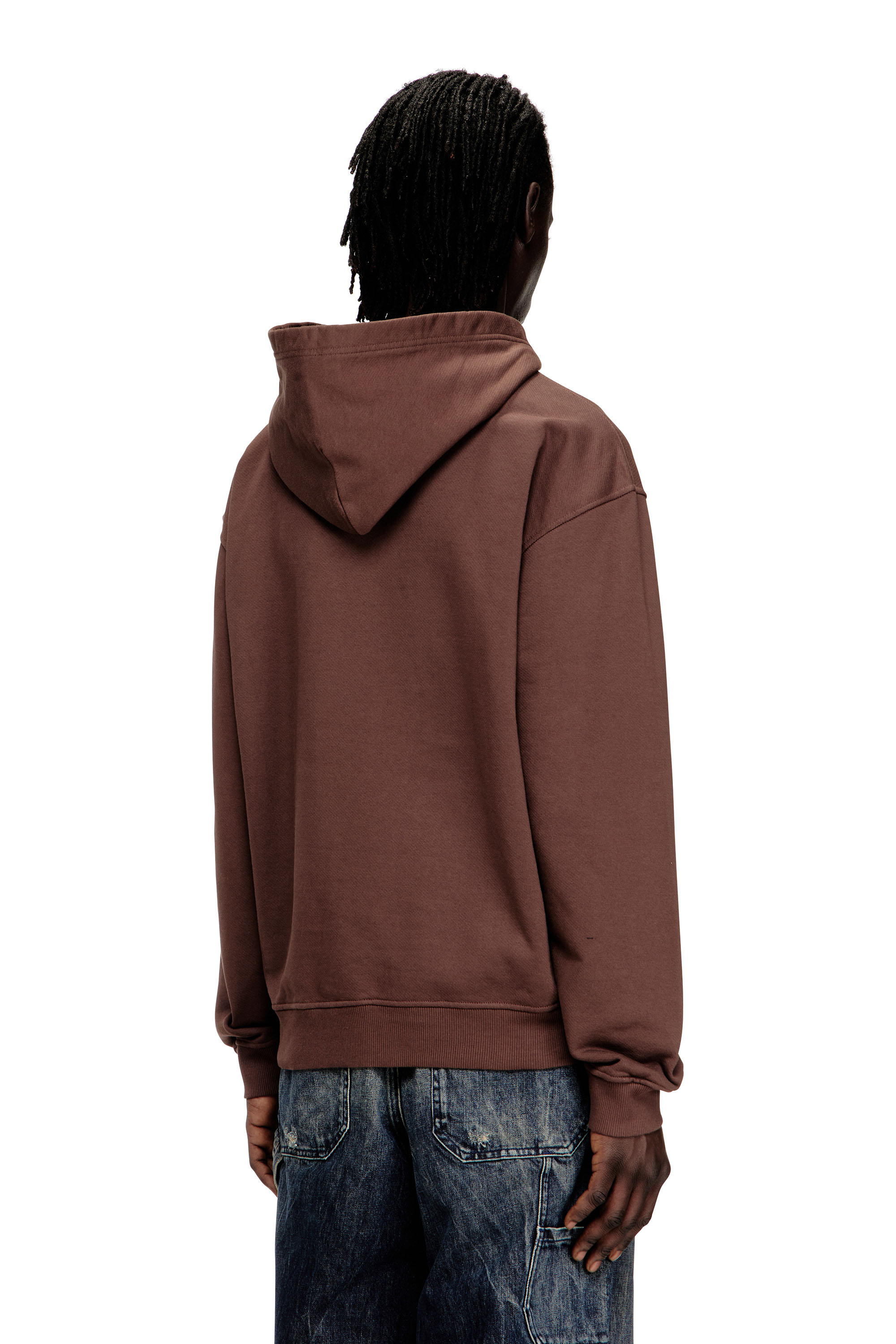 Diesel - S-NORMAN-HOOD, Sudadera de algodón con aplique de D Hombre in ToBeDefined - 4