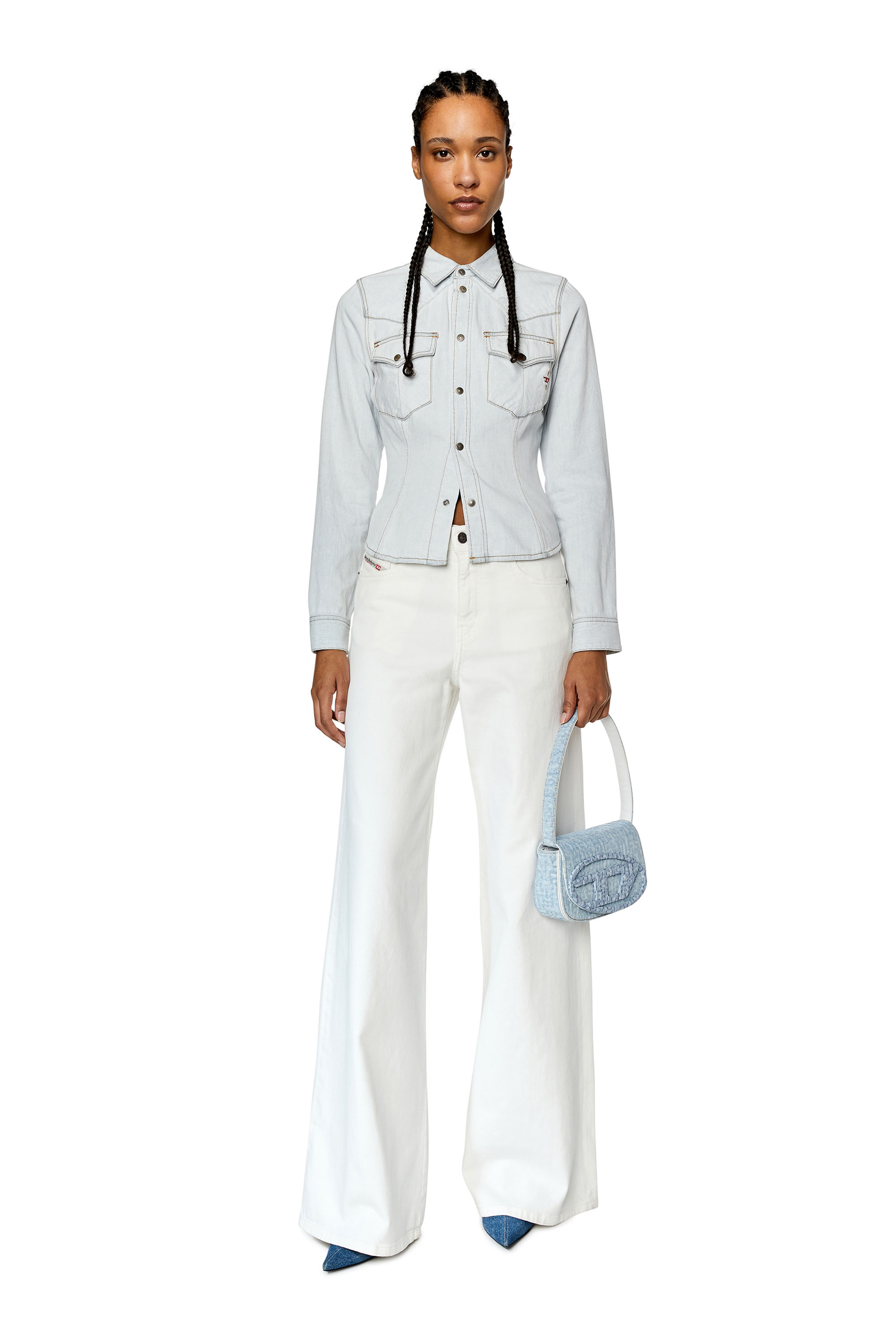 Diesel - 1978 D-Akemi 09D63 Bootcut and Flare Jeans, Blanco - Image 2