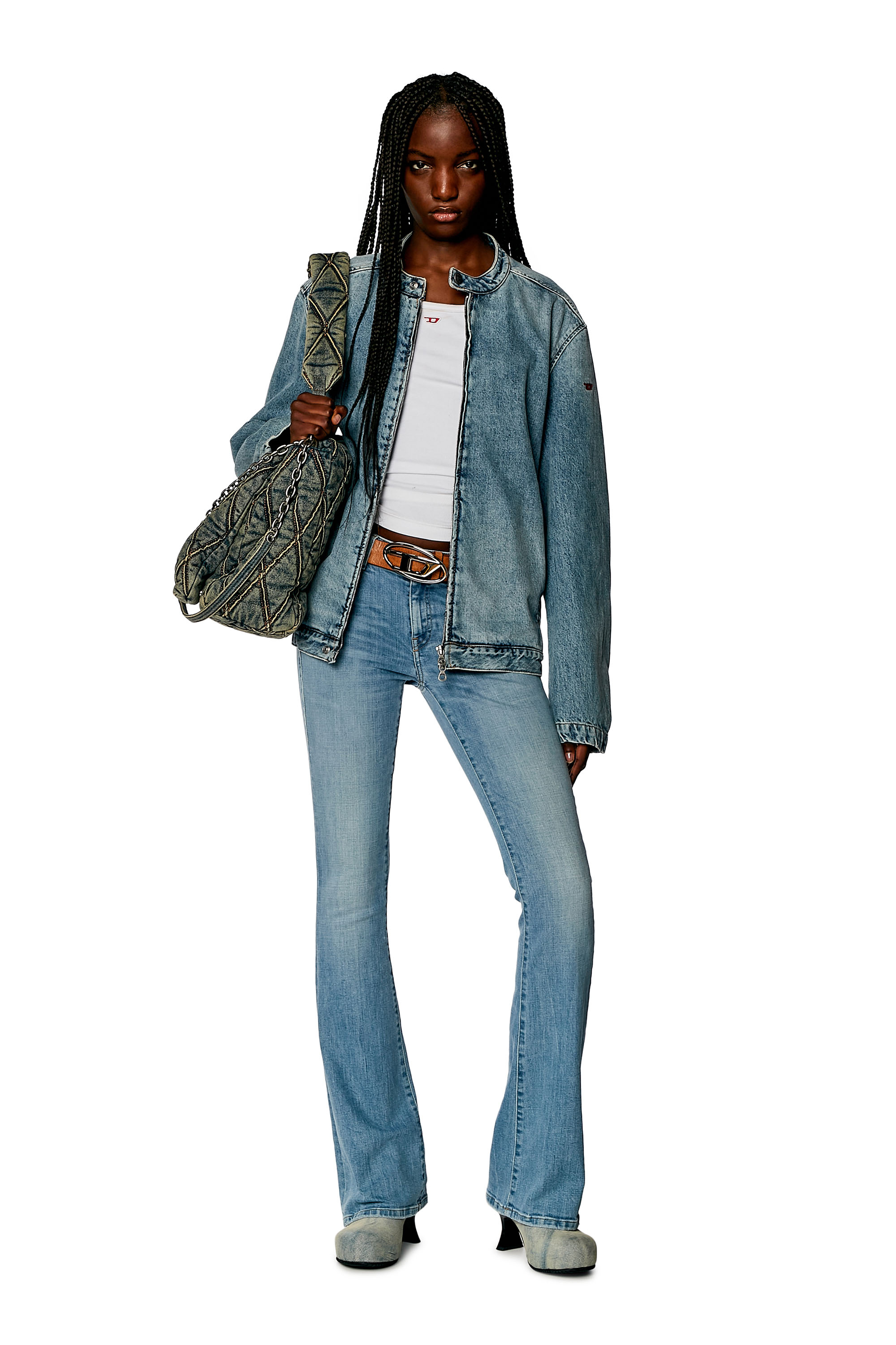 Diesel - Bootcut and Flare Jeans 1969 D-Ebbey 09H61, Azul Claro - Image 1