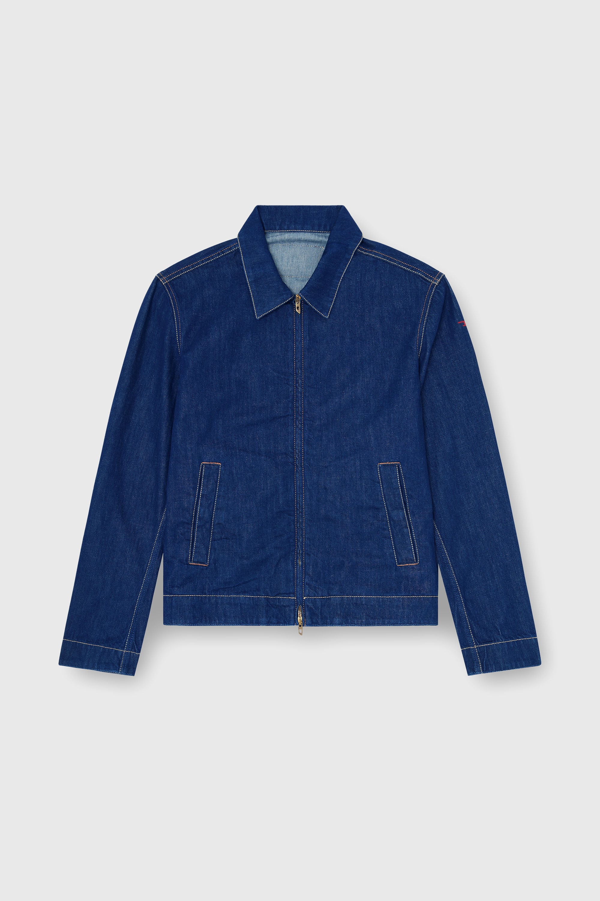 Diesel - D-ROHE, Coach jacket en rinse denim Hombre in Azul marino - 2