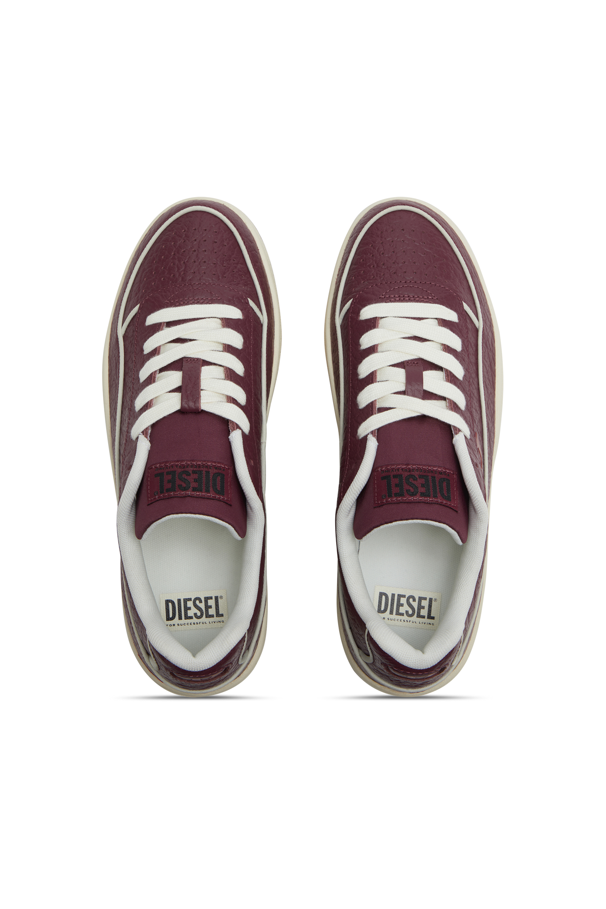 S-TRACKER-D LOW, Borgoña Diesel - S-TRACKER-D LOW, S-Tracker-D-Deportivas de cuero texturizado Hombre in Rojo - 4