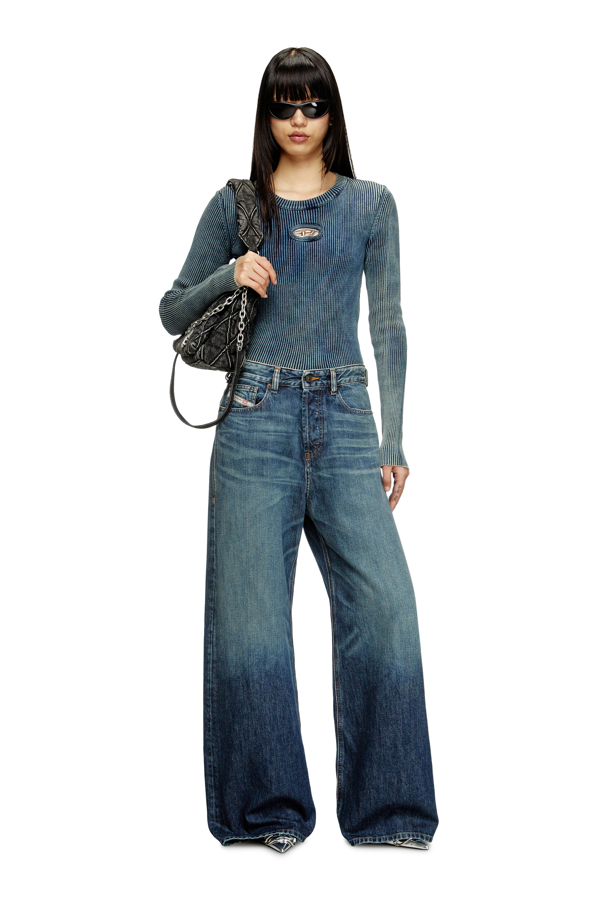 Diesel - Relaxed Jeans 1996 D-Sire 09H59 Mujer, Azul Oscuro - 2