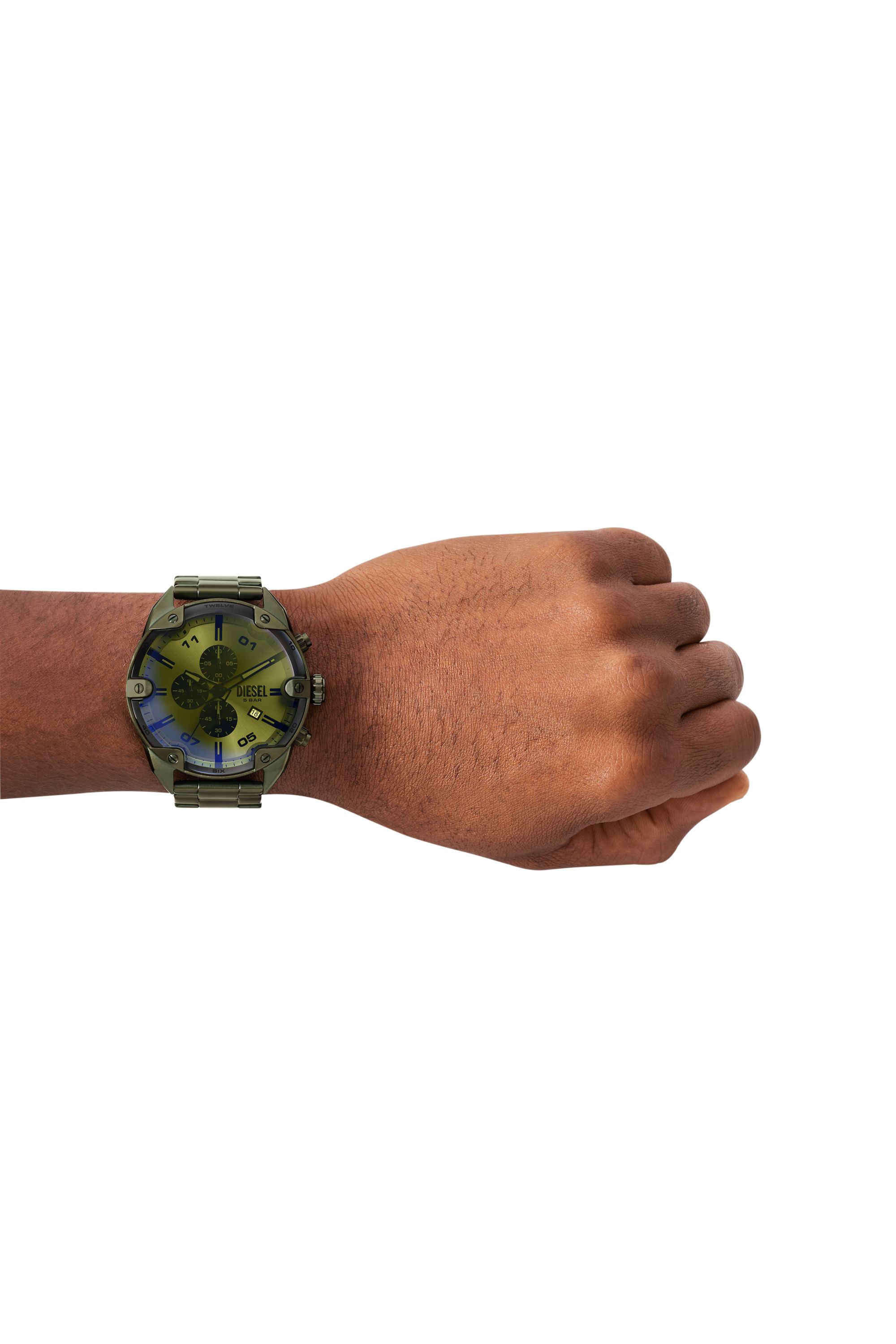 Diesel - DZ4670 WATCH, Reloj Spiked de acero inoxidable verde Hombre in Verde - 4