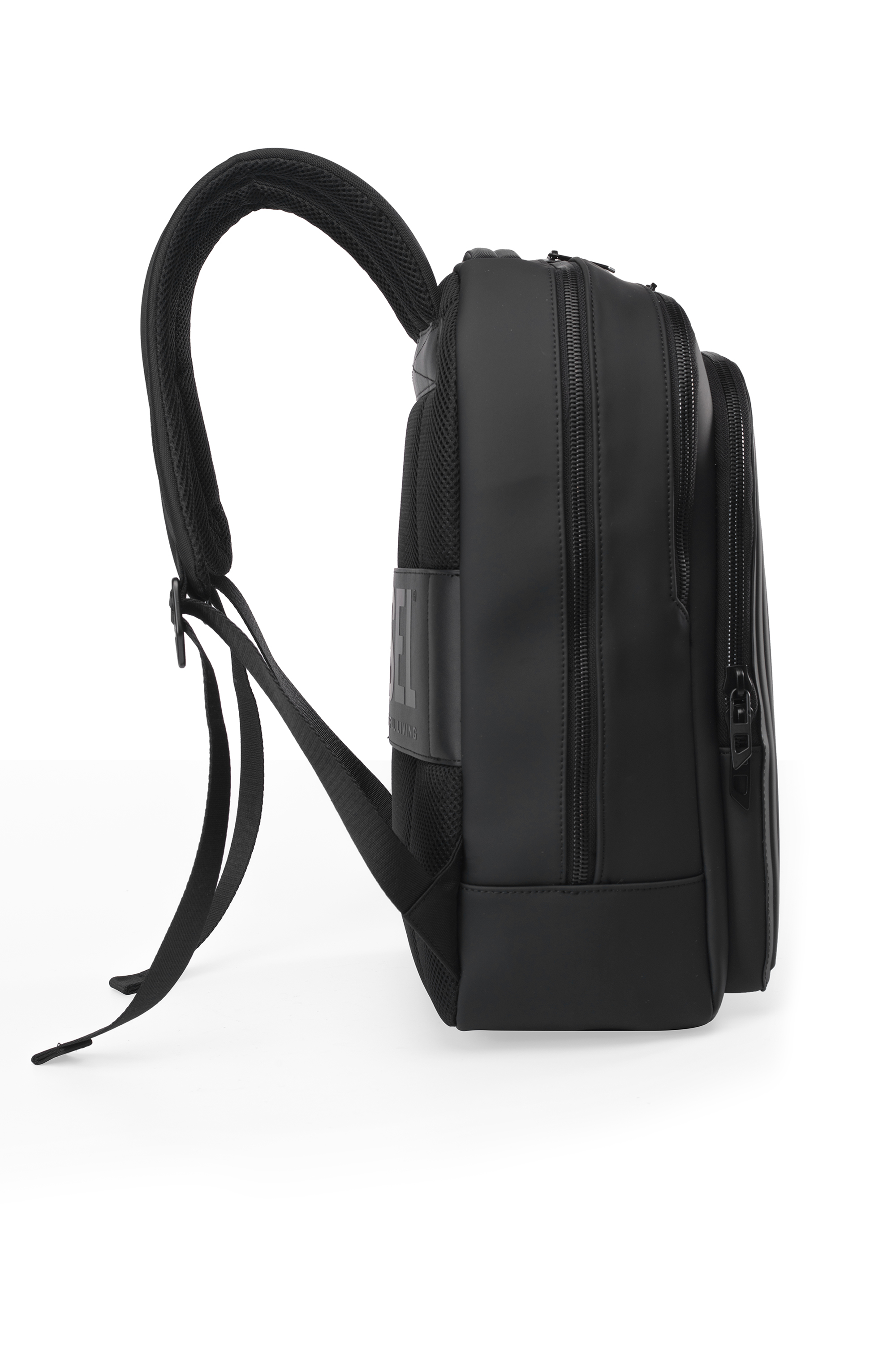 Diesel - DIESEL ALUMINUM BACKPACK DSB003, Mochila empresarial funcional Unisex in Negro - 4