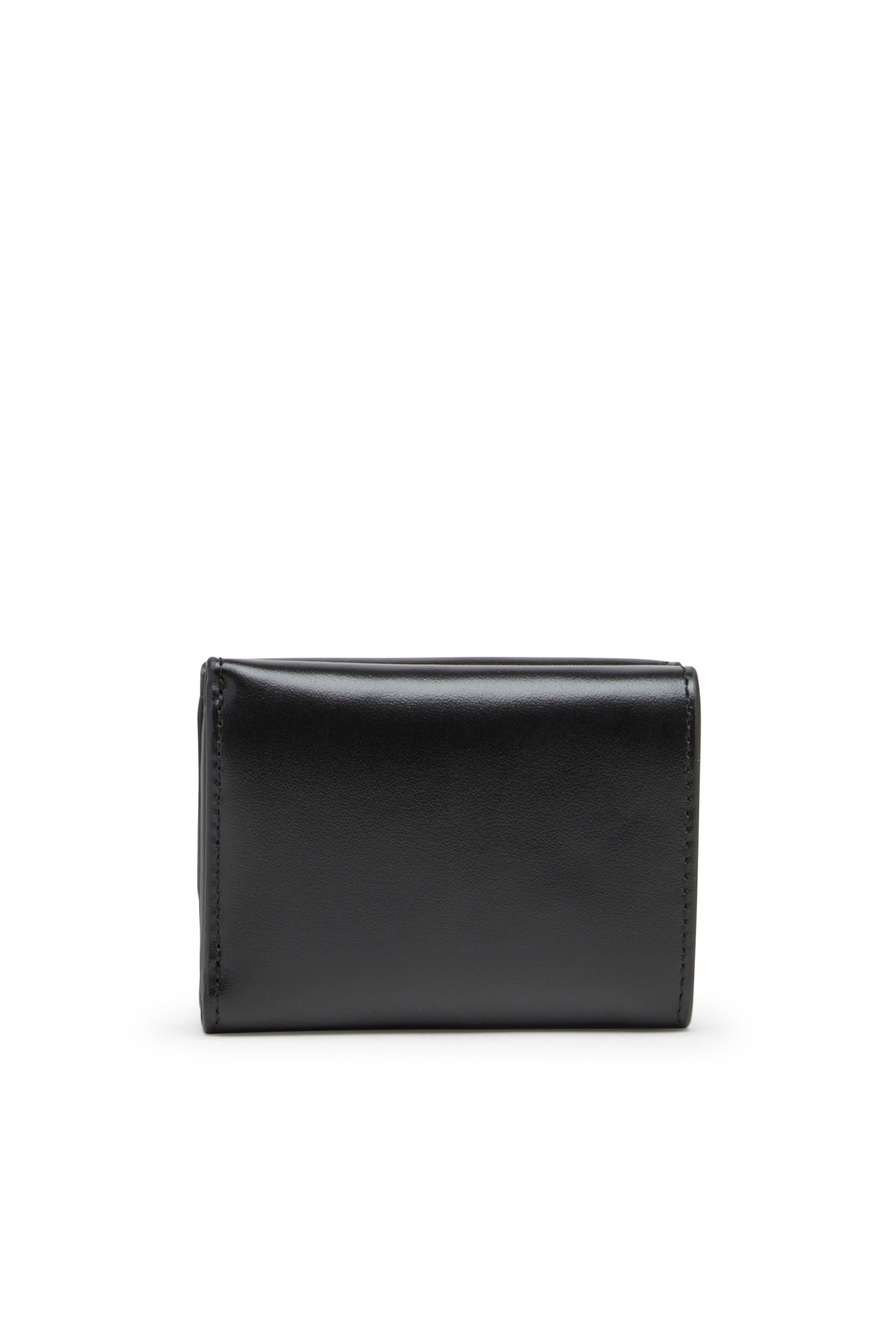 Diesel - 1DR TRI FOLD COIN XS II, Cartera de cuero que se pliega en tres Mujer in Negro - 2