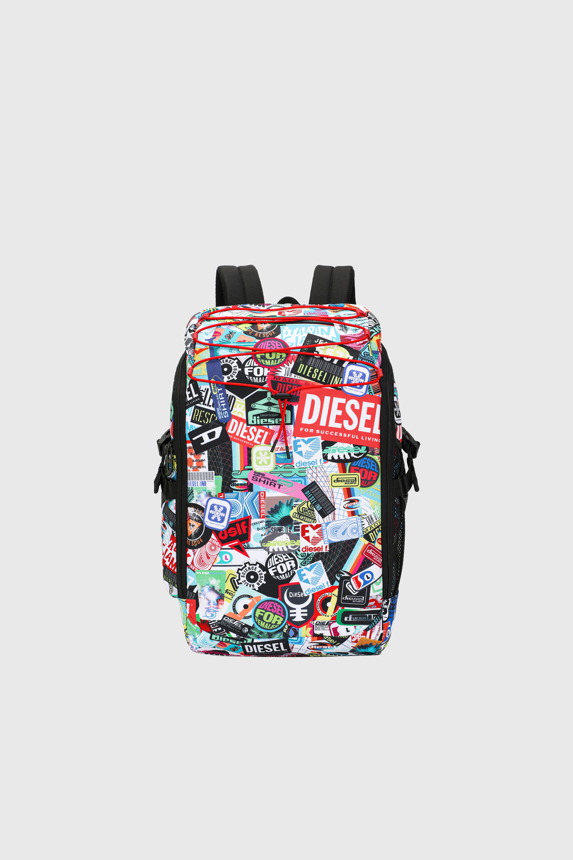 Diesel - DIESEL PC PRINTED BACKPACK-STICKERS- DSB, Mochila multifuncional con pegatinas Unisex in Multicolor - 1