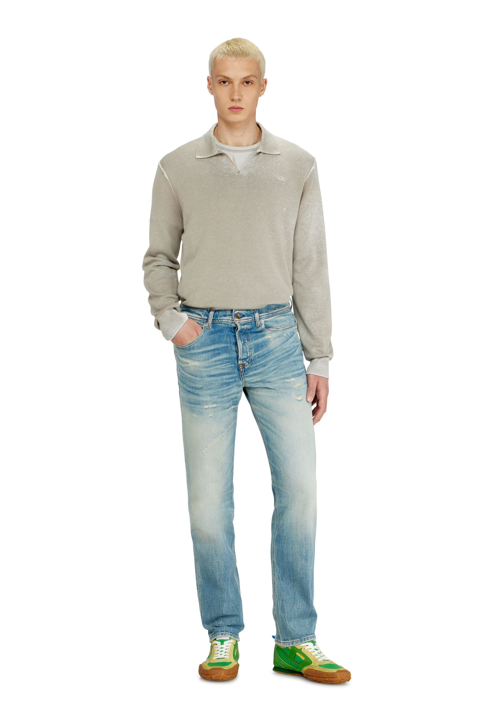 Diesel - Regular Jeans 2023 D-Finitive 09P33 Hombre, Azul Claro - 4