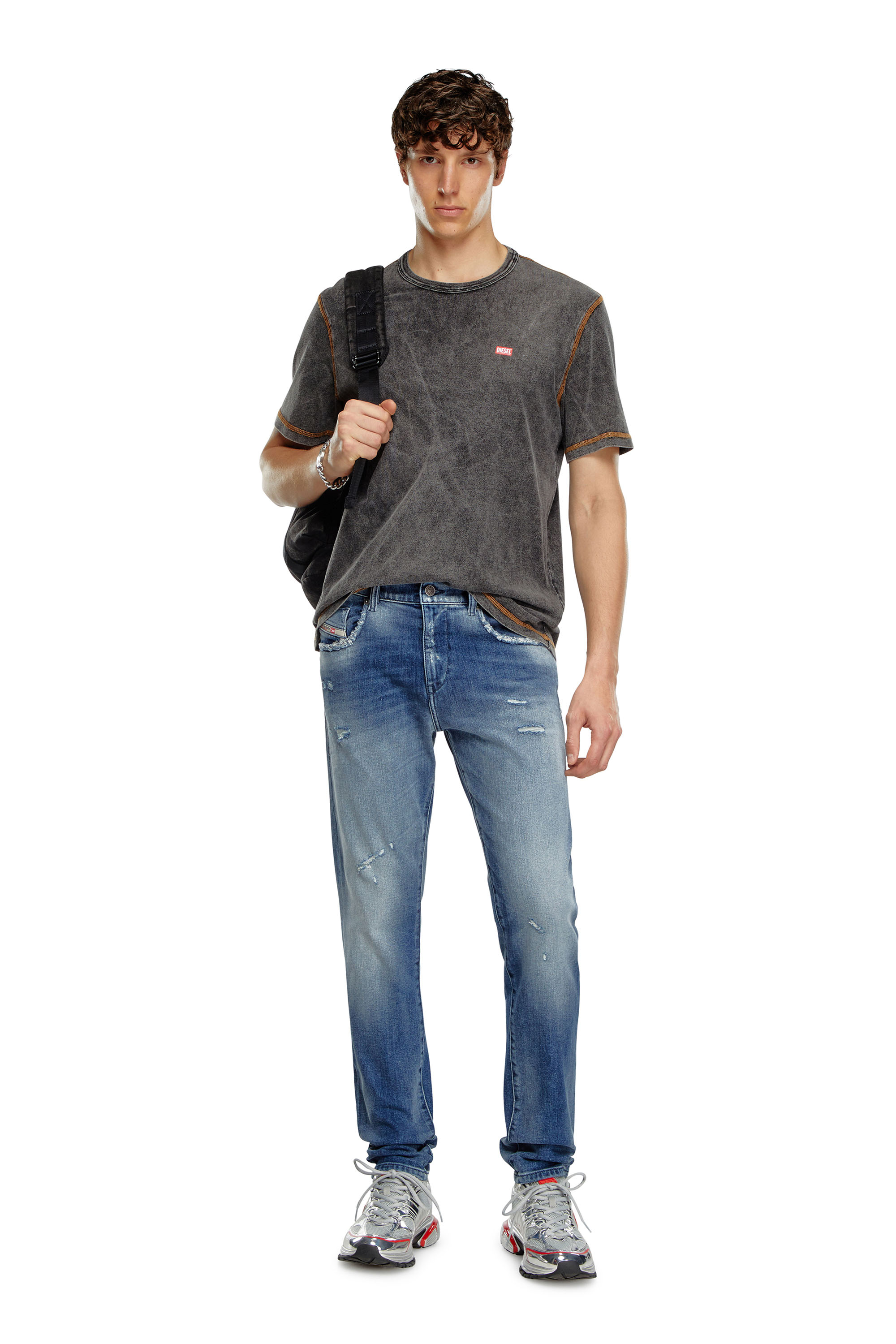 Diesel - Slim Jeans 2019 D-Strukt 09J61, Hombre Slim Jeans - 2019 D-Strukt in Azul marino - Image 1
