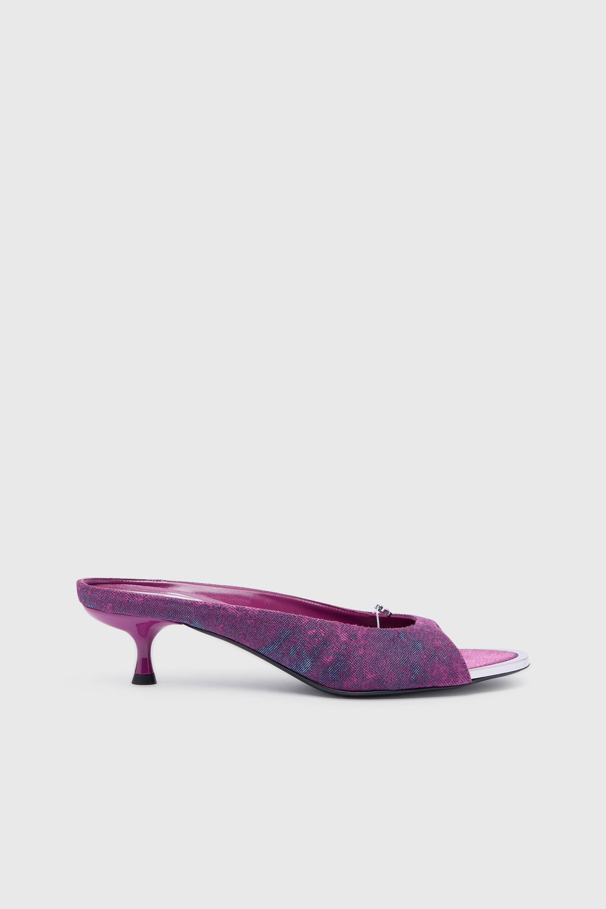 Diesel - D-DIAM'S-SA-40, D-Diam's-Mule de denim con lavado oscuro y Oval D flotante Mujer in Morado - 1