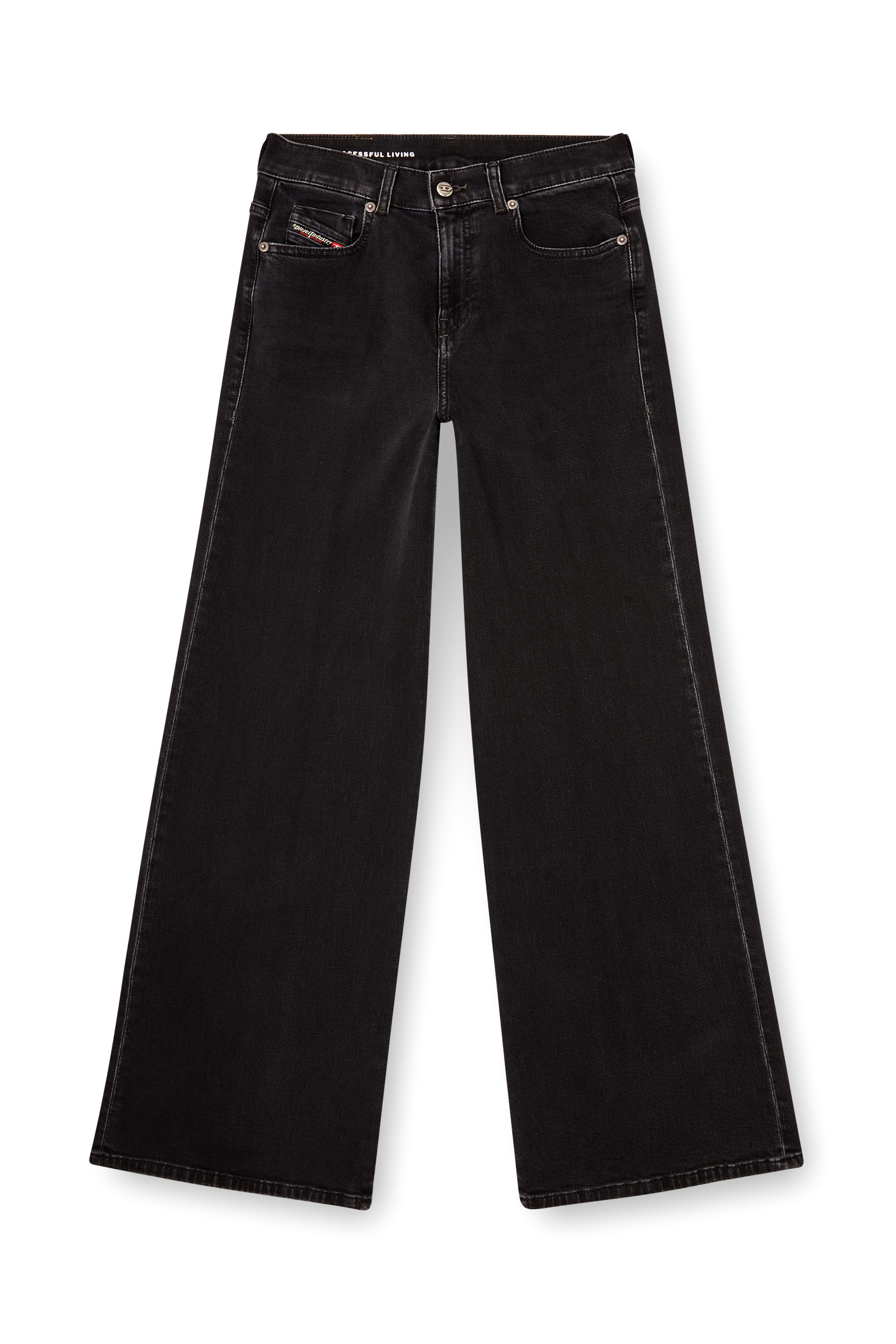 Diesel - Flare Jeans 1978 D-Akemi 09M69 Mujer, Negro/Gris oscuro - 3