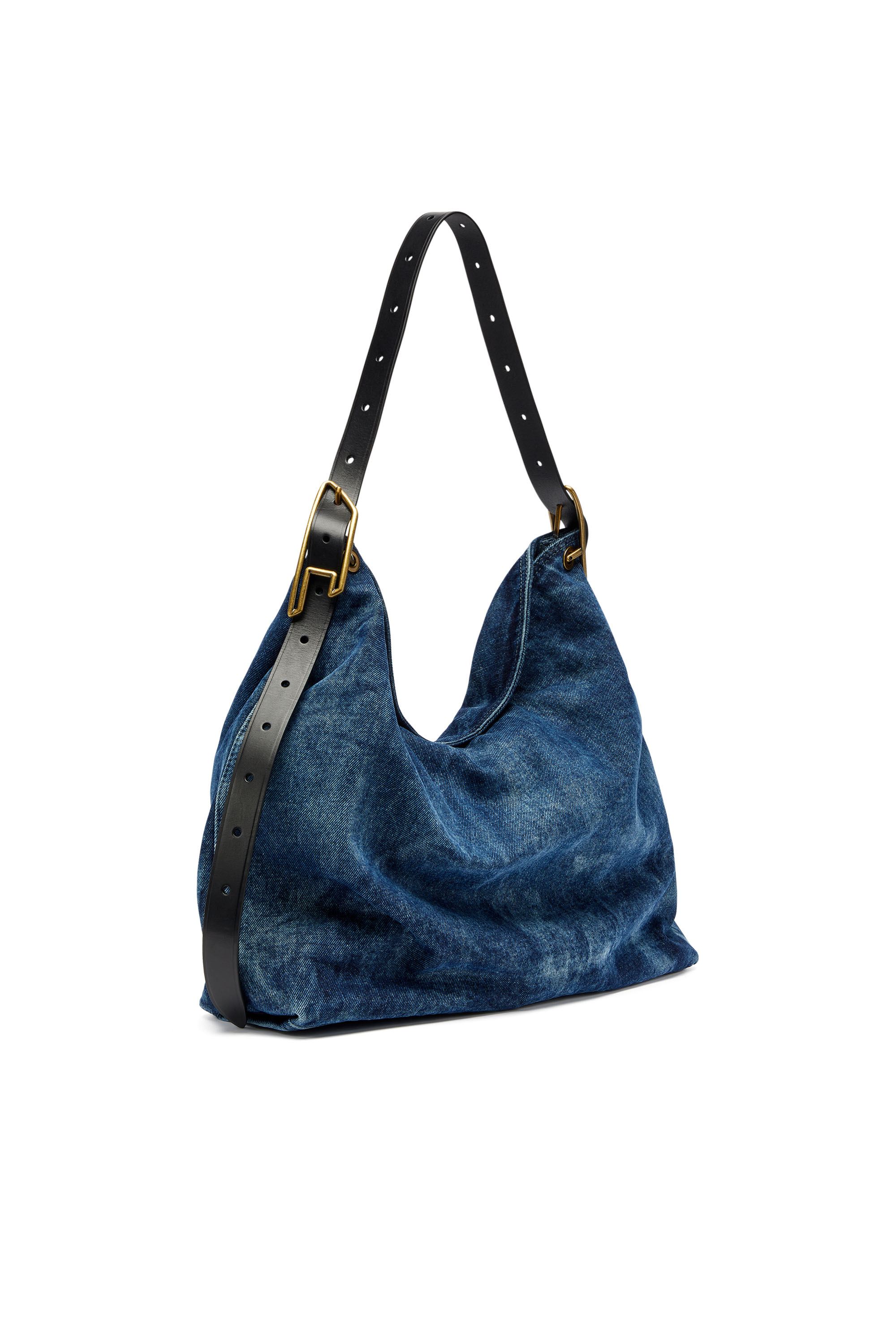 Diesel - D-LINE HOBO, D-Line-Bolso hobo en denim Mujer in Azul marino - 7