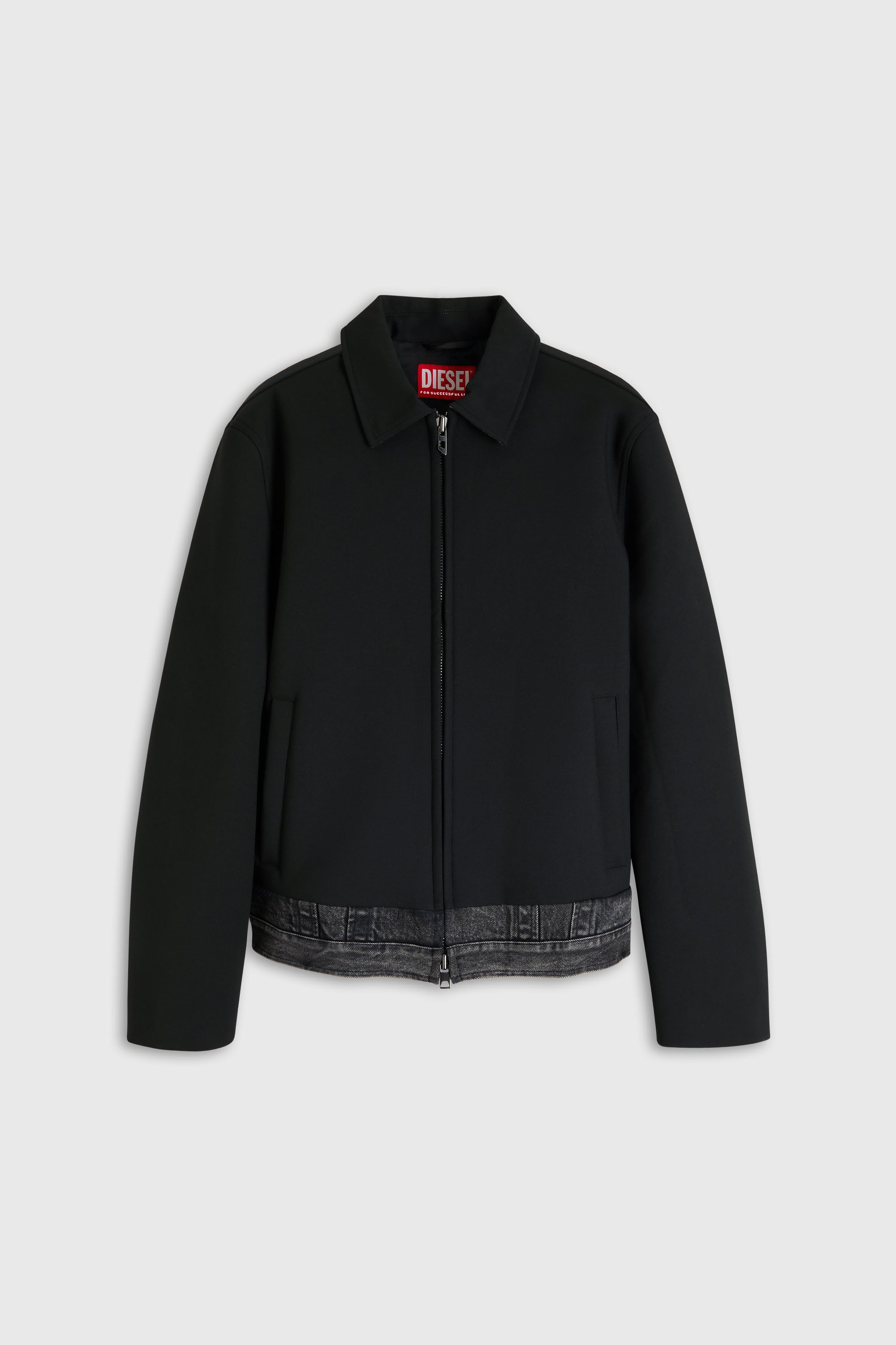 Diesel - J-RAJAM, Chaqueta tipo coach con secci&oacute;n vaquera Hombre in Negro - 2