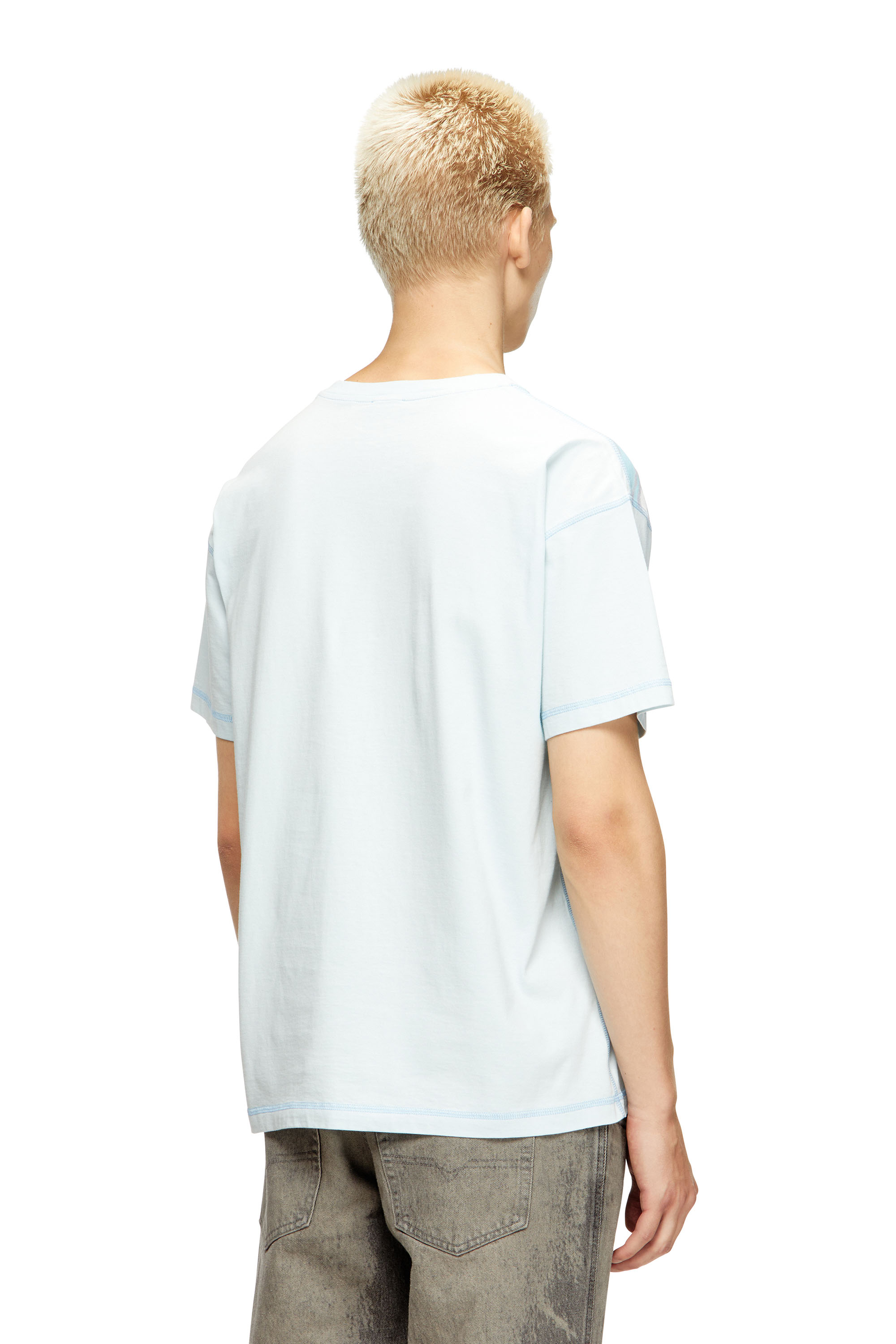 Diesel - T-GASPARD-IHBJ, Camiseta con estampado gráfico desteñido Hombre in Azul marino - 4