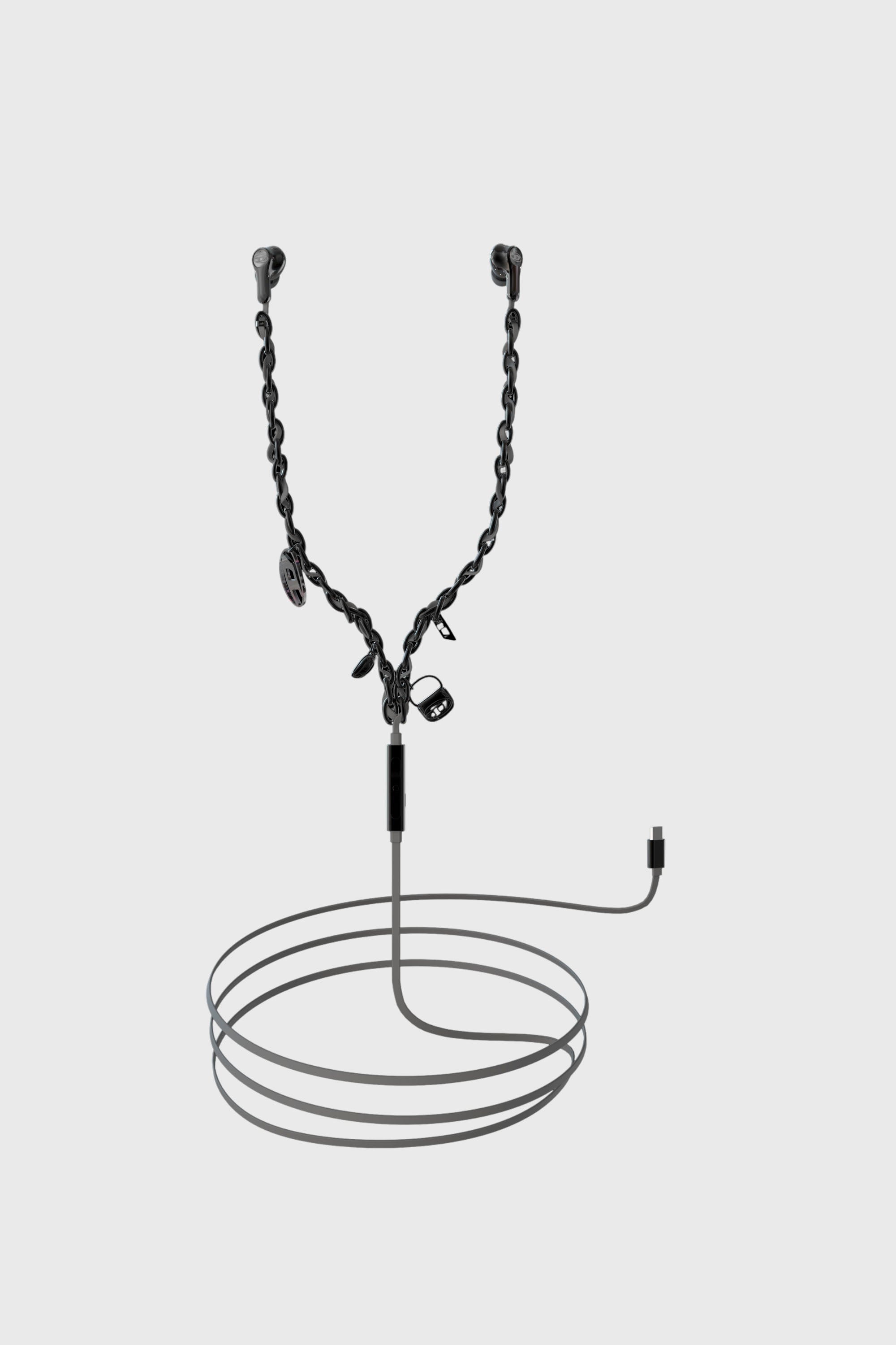Diesel - 60686 WIRED EARBUDS WIRED EARBUDS, Auriculares con cable y charms Unisex in Negro - 1