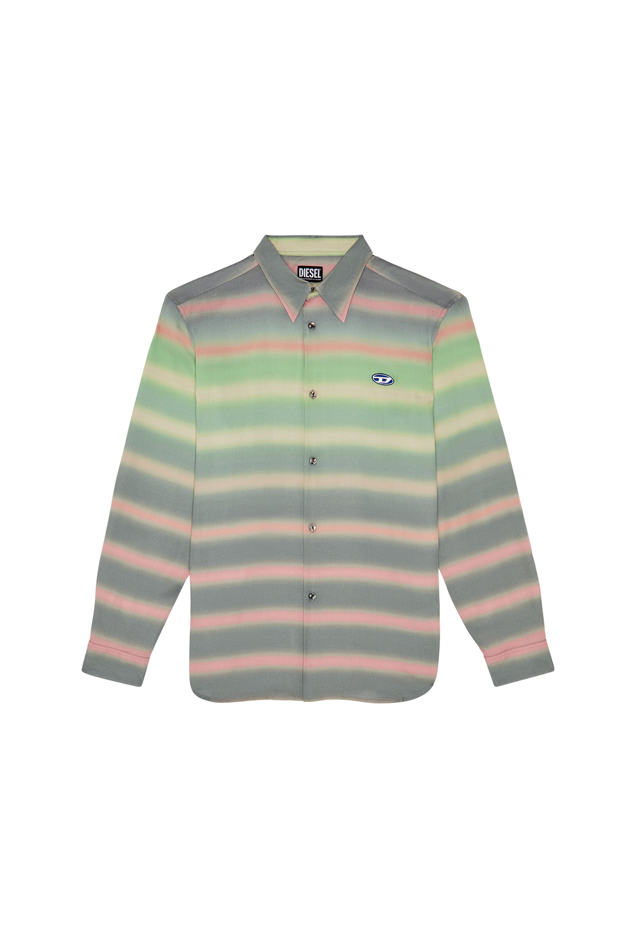 S-TUCKER-STRIPE, Verde/Gris - Camisas