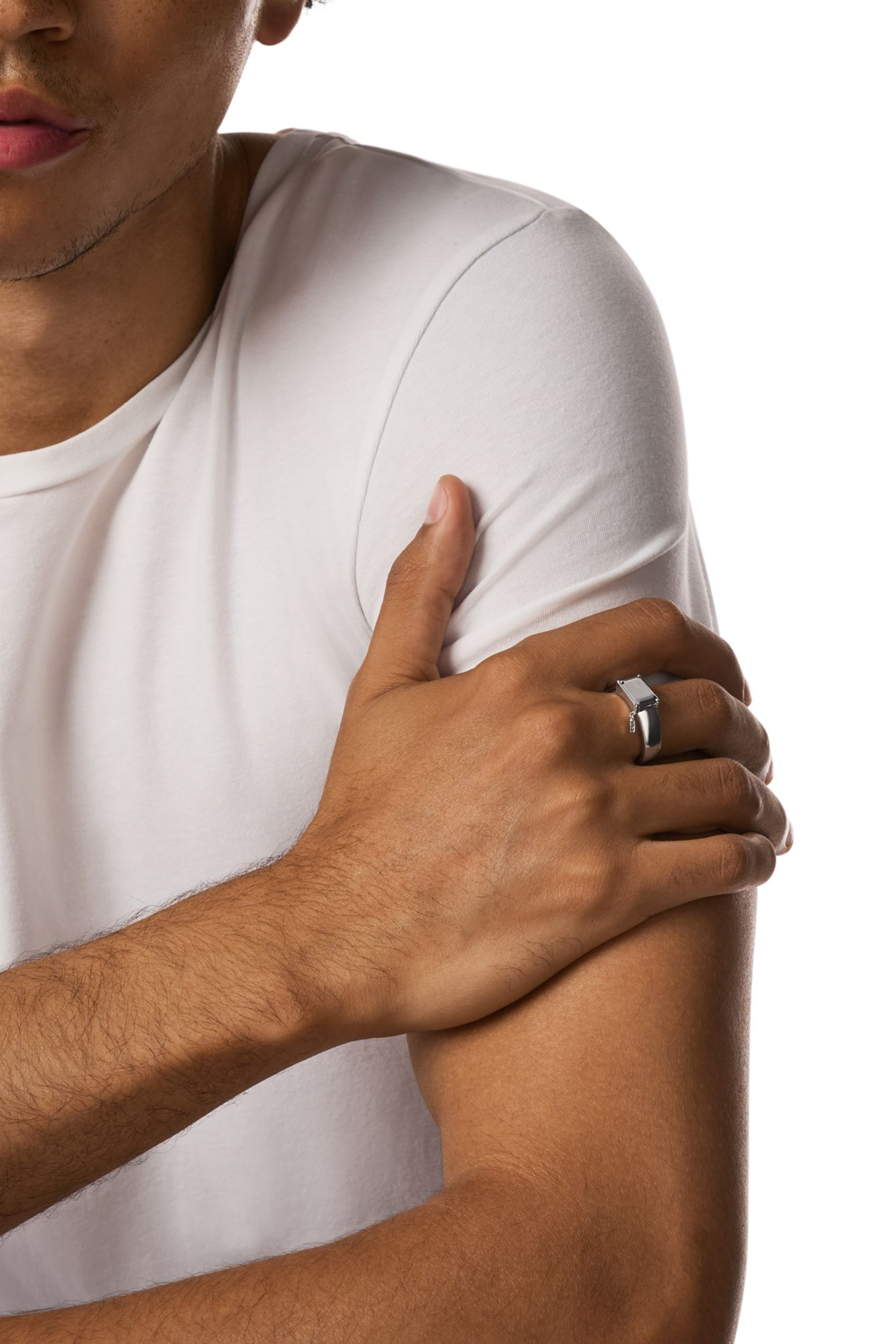 Diesel - DL1365040 STERLING SILVER JEWEL, Anillo de plata de ley con centro focal Unisex in Plateado - 4