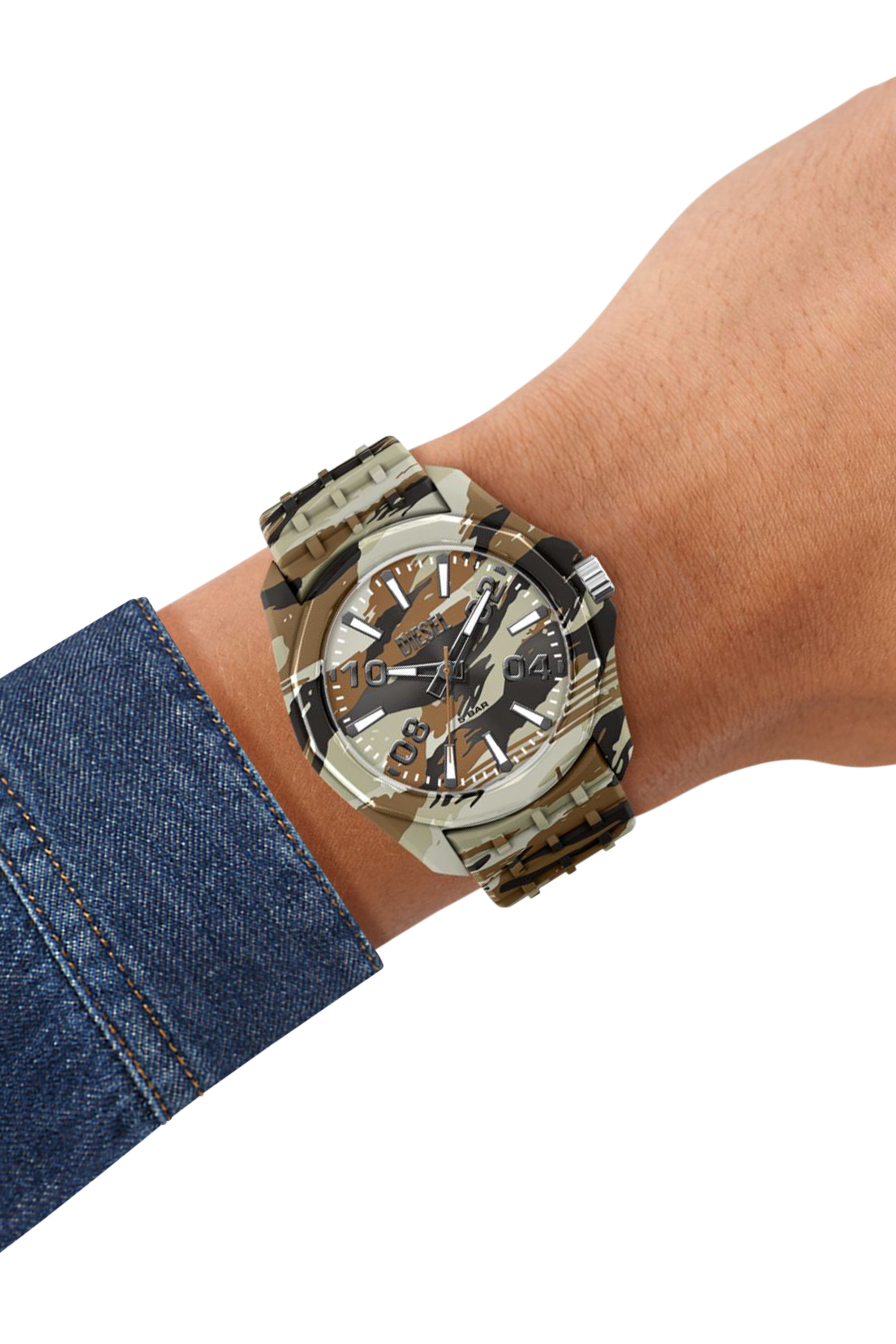 Diesel - DZ2242 WATCH, Reloj Stinger camo de silicona Hombre in Multicolor - 7