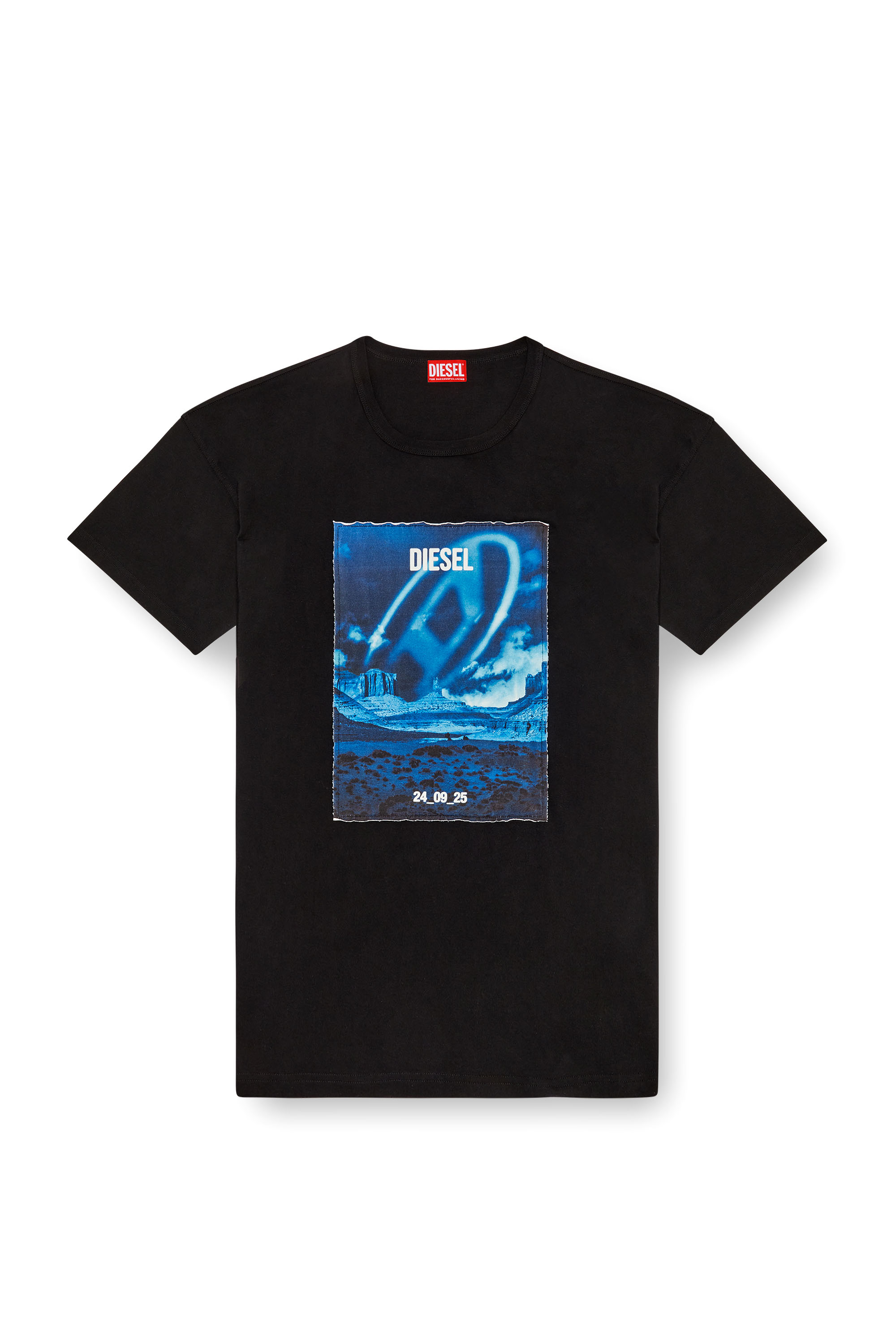 Diesel - T-BOXT-Q16, Hombre Camiseta de manga larga con parche estampado in Negro - Image 3