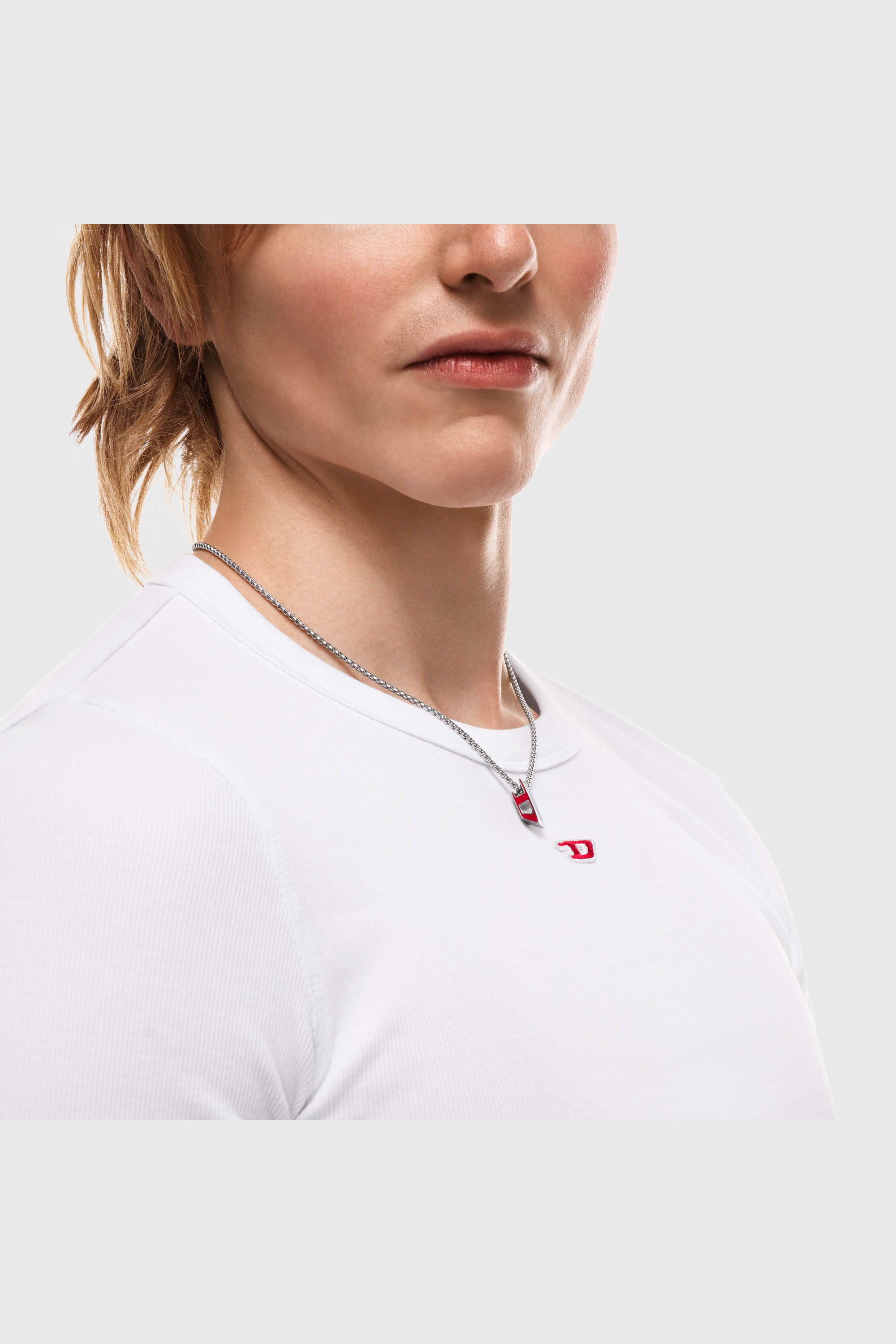 Diesel - DX1689040 JEWELLERY, Collar con colgante de acero inoxidable Unisex in Plateado - 6