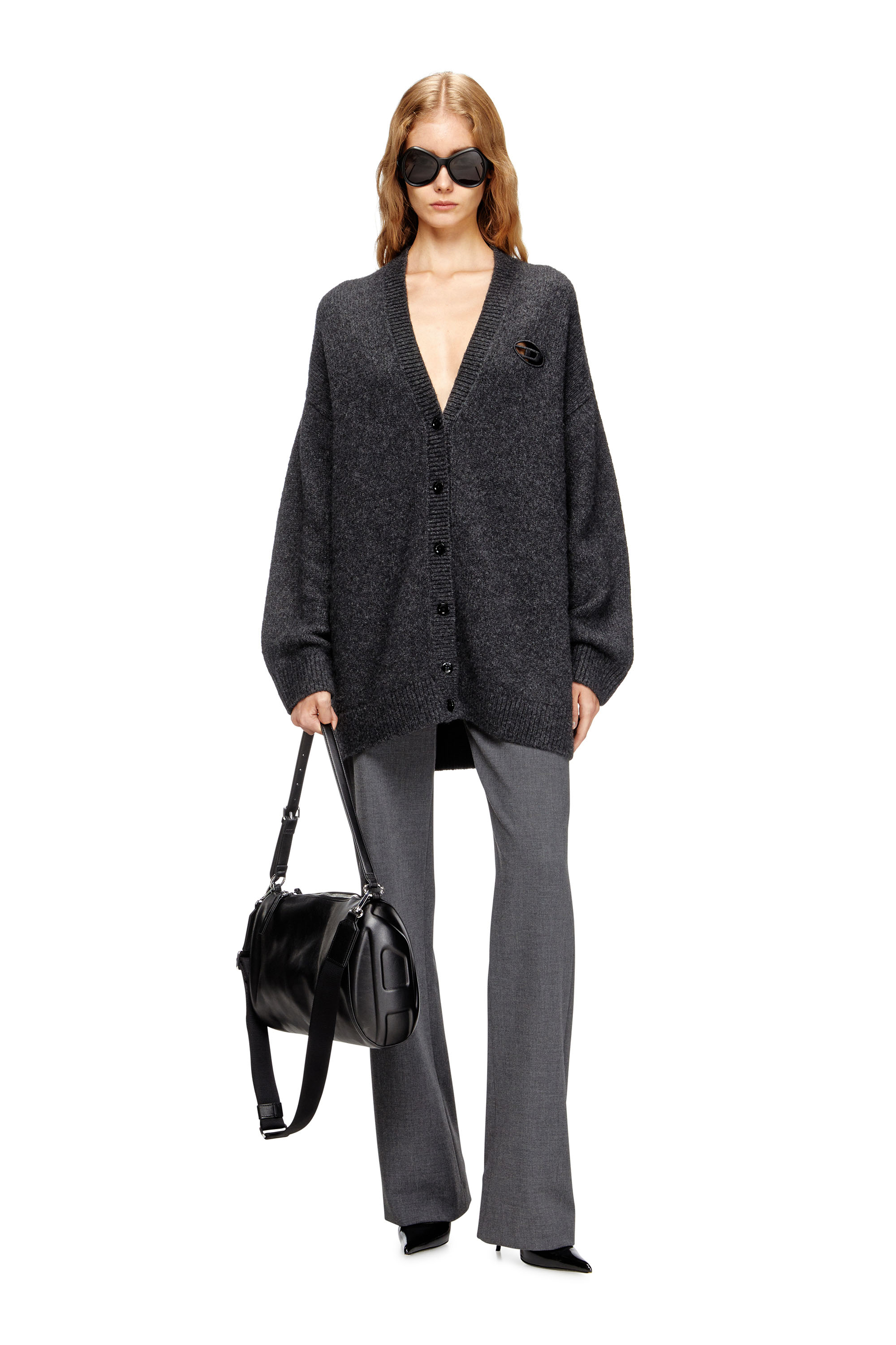 Diesel - M-AREELA, Cárdigan de mezcla de lana y alpaca Mujer in Multicolor - 2