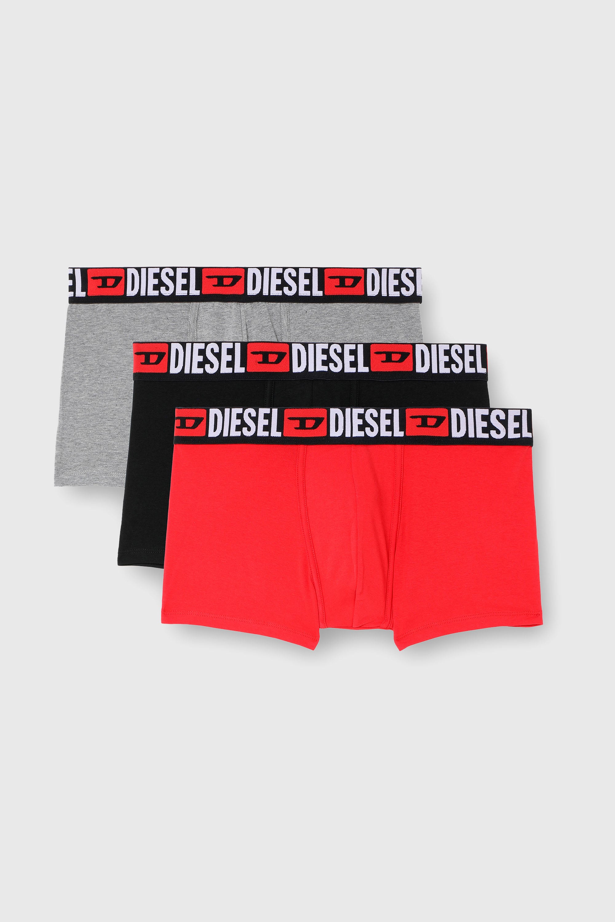 Diesel - UMBX-DAMIENTHREEPACK, Paquete de tres calzoncillos b&oacute;xer con logotipo en la cintura Hombre in Multicolor - 1