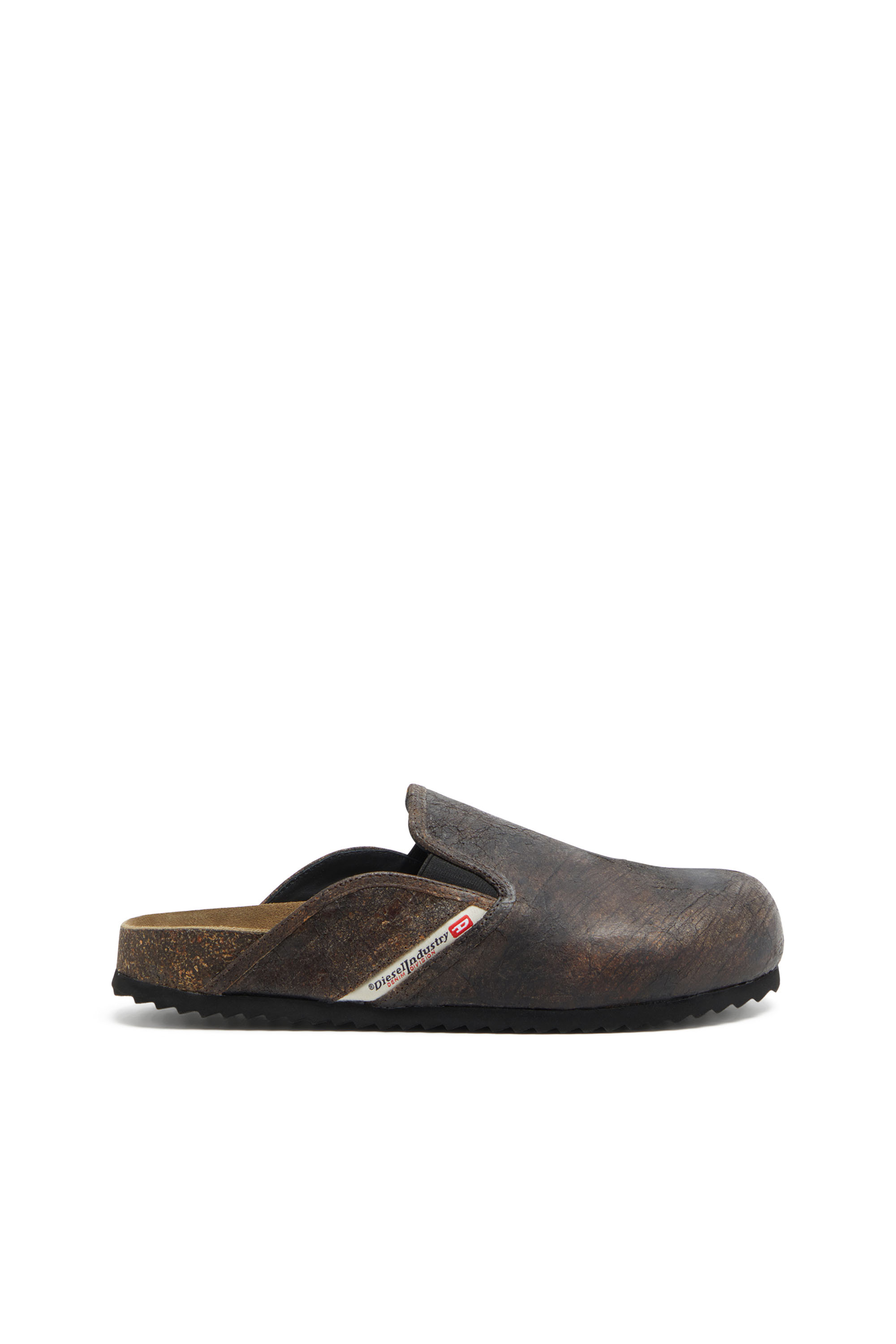 Diesel - D-WOODSTOCK SLIP-ON, D-Woodstock-Zuecos de gamuza con efecto agrietado Hombre in Marrón - 1