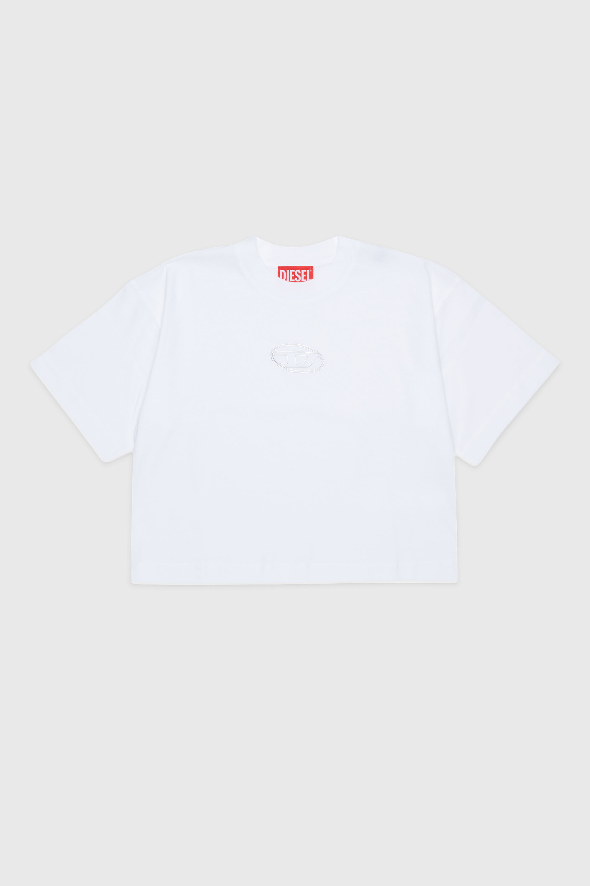 Diesel - TLIXIN, Cropped T-shirt con logo Oval D Mujer in Blanco - 2