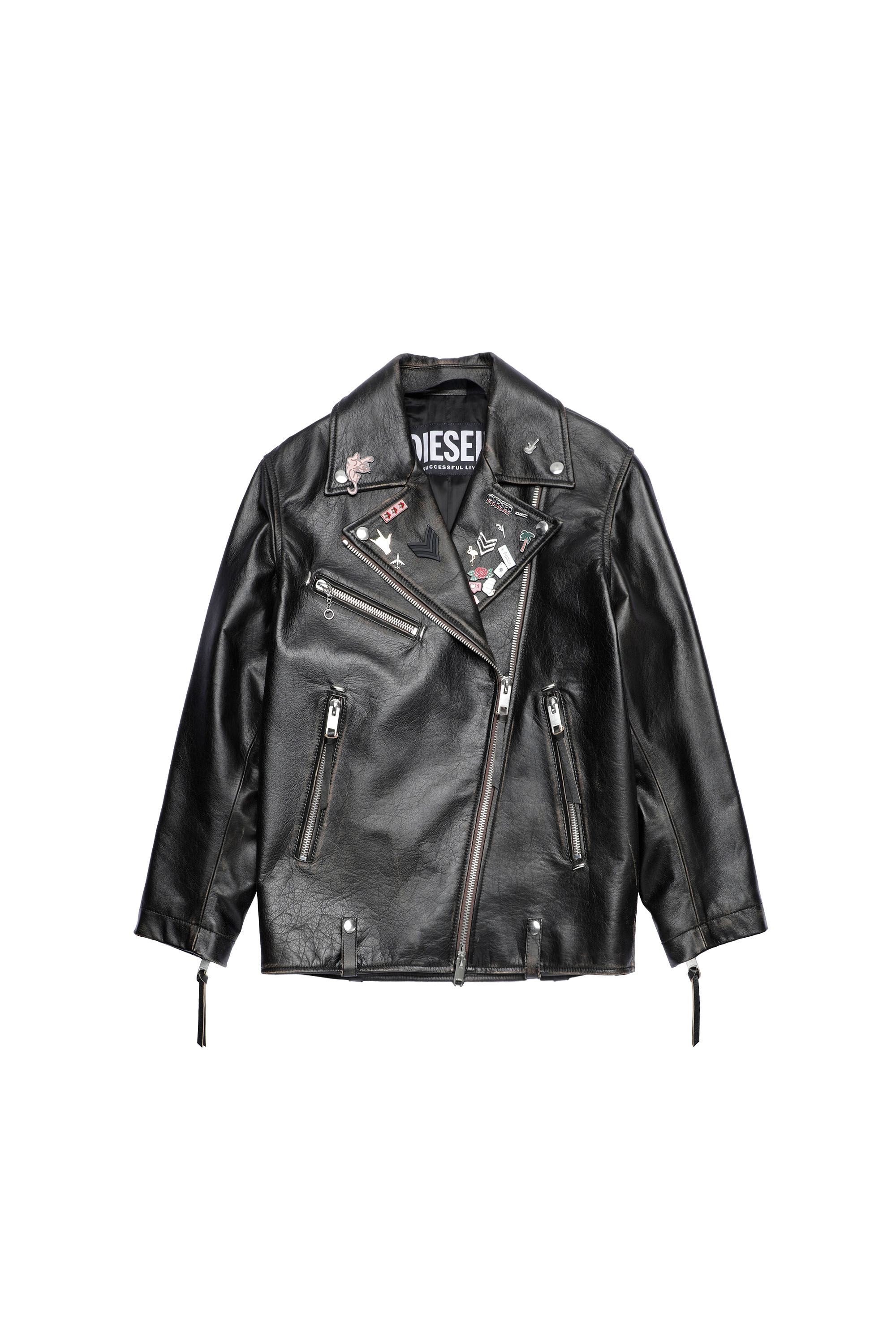 L-EDMEA, Negro - Chaquetas de piel