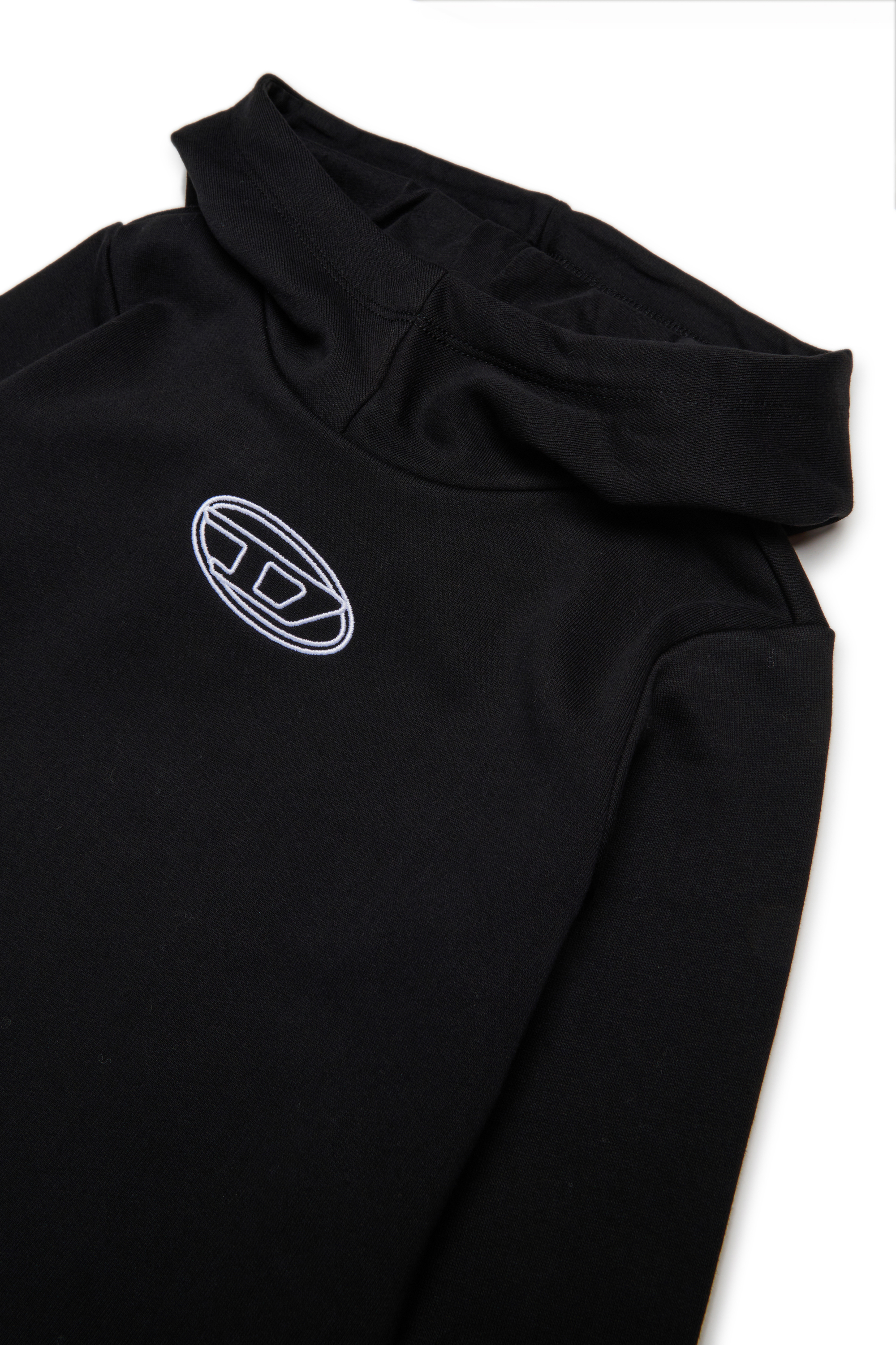 Diesel - DYLA, Vestido de algodón con capucha Mujer in Negro - 3