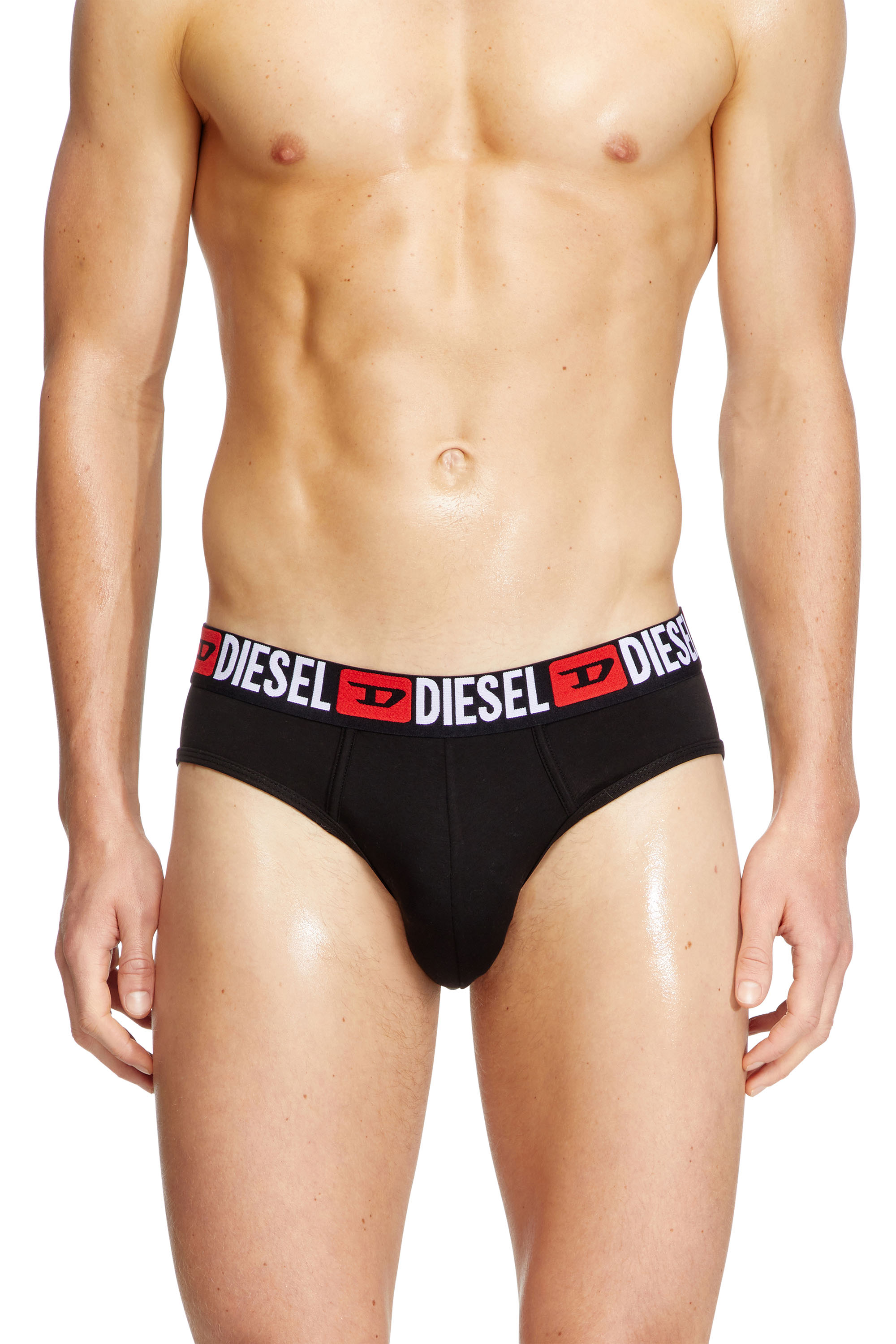 Diesel - UMBR-ANDRETHREEPACK, Set de tres calzoncillos de slip de color liso Hombre in Negro - 2