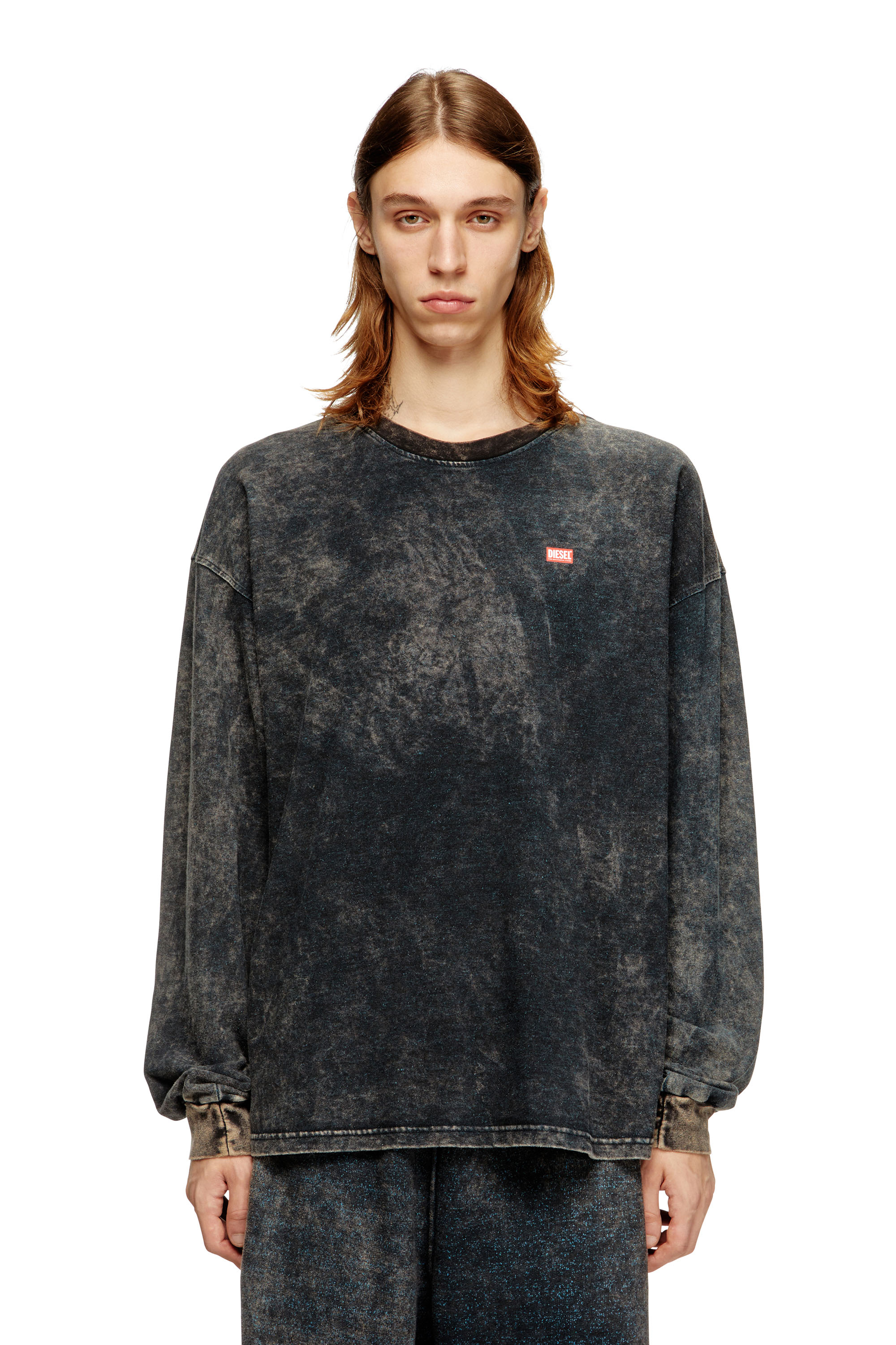 Diesel - T-BOXT-LS-T3, Camiseta de algodón con mangas largas Hombre in Negro - 3