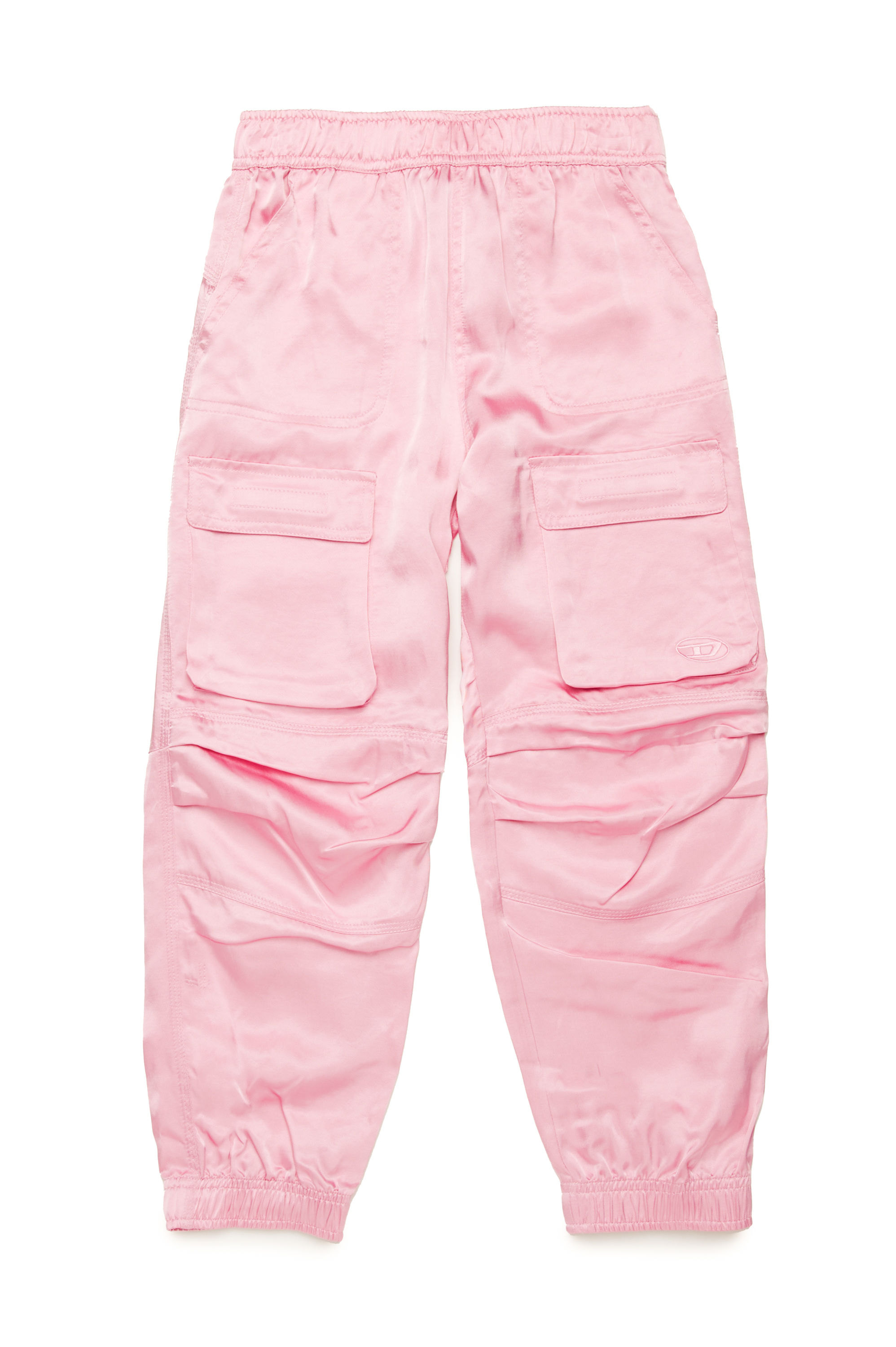 Diesel - PMIRTAS, Pantalones cargo de satén con Oval D Mujer in Rosa - 1