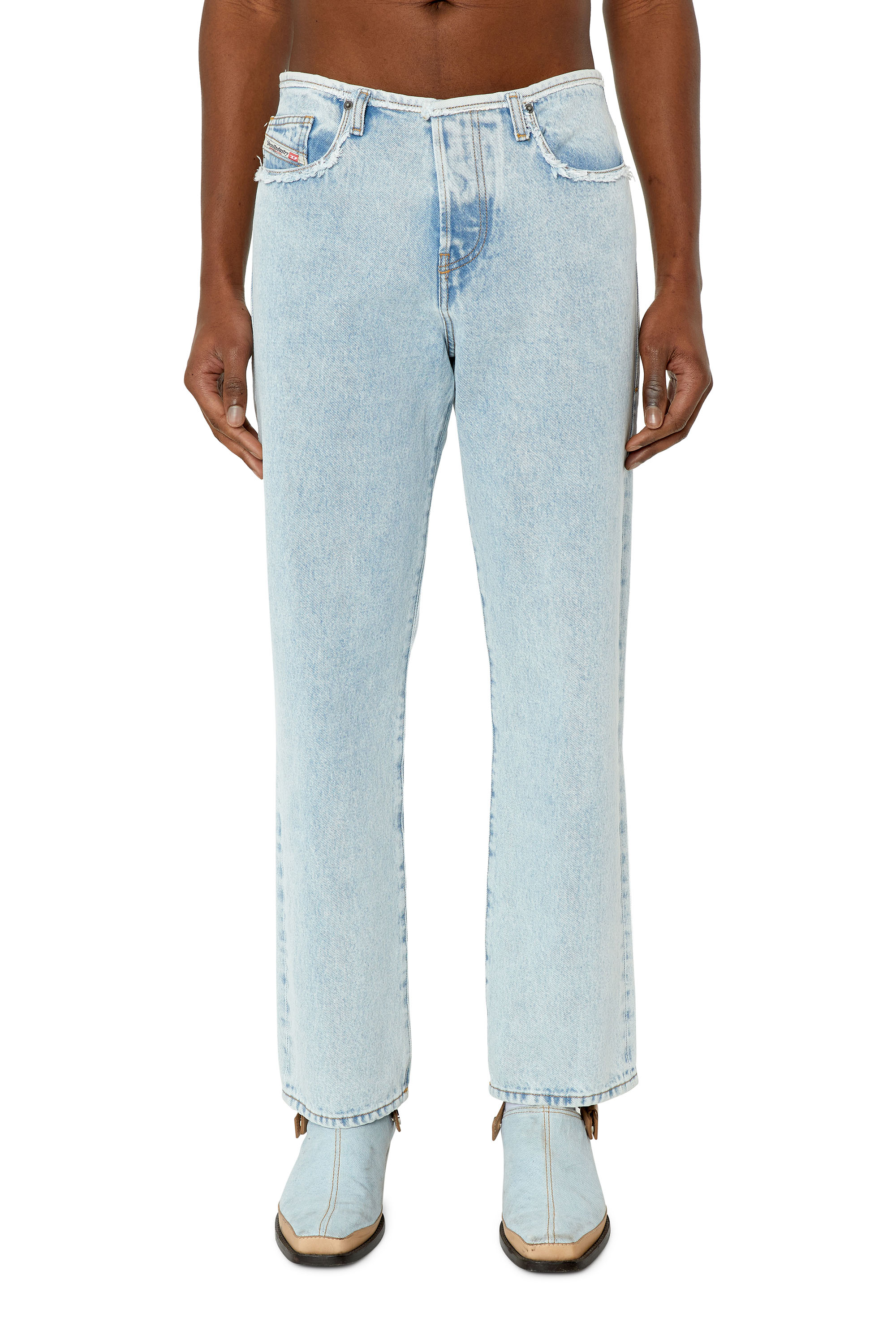 Diesel - D-Pend 007L9 Straight Jeans, Azul Claro - Image 1