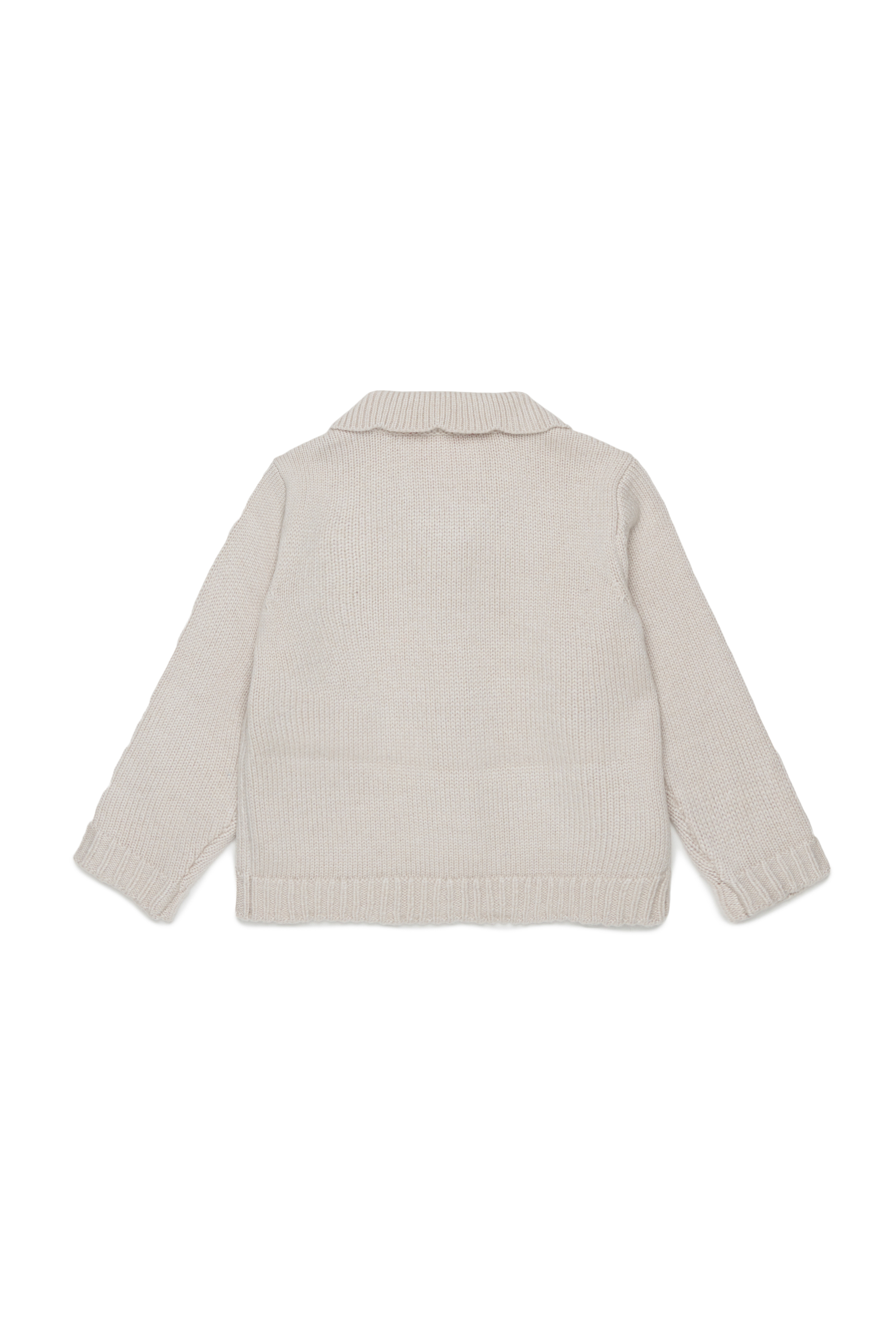 Diesel - KSCALOB, C&aacute;rdigan enriquecido con cashmere y cuello festoneado Mujer in Blanco - 2