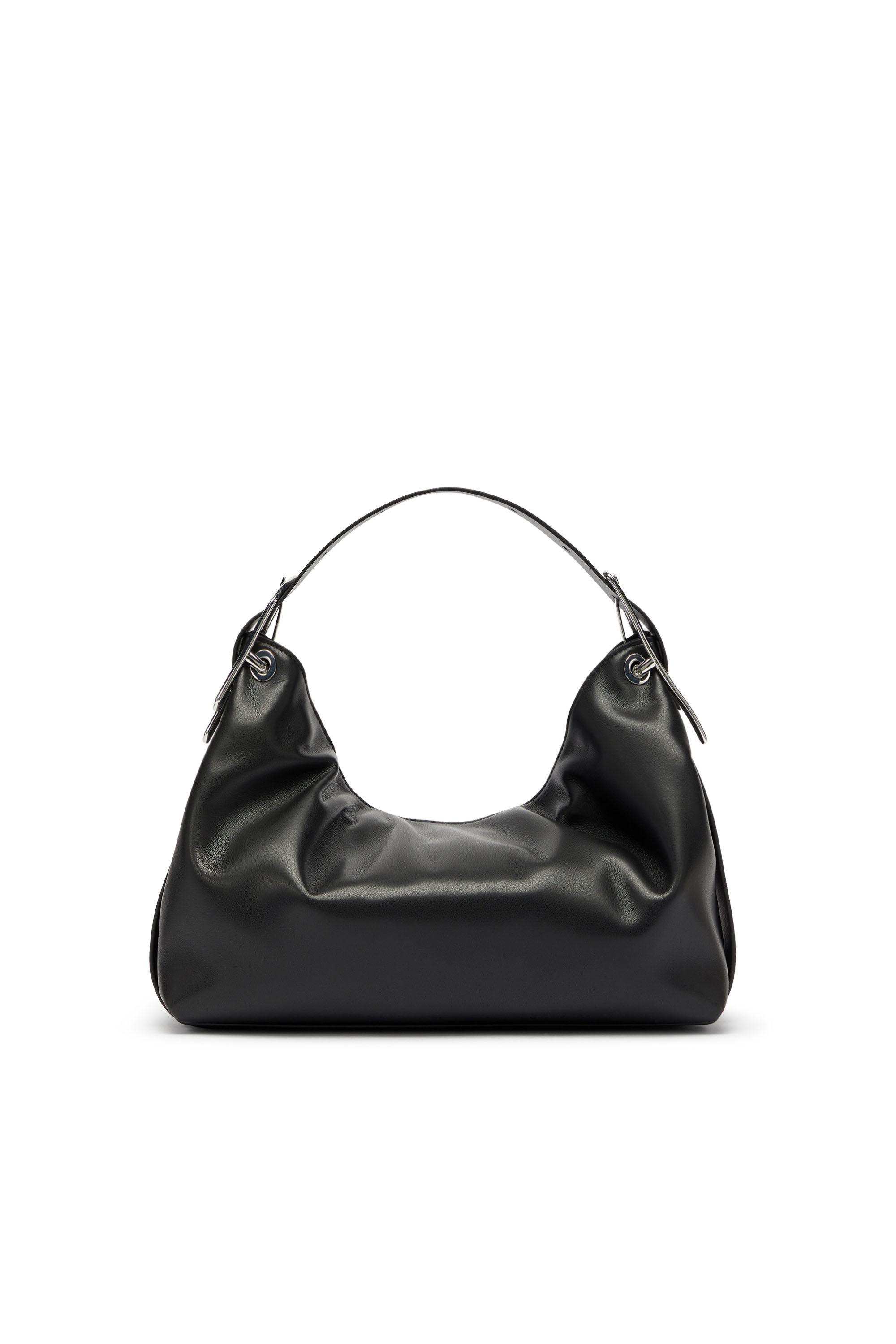 Diesel - D-LINE SHOULDER, D-Line-Bolso de hombro en cuero Mujer in Negro - 3